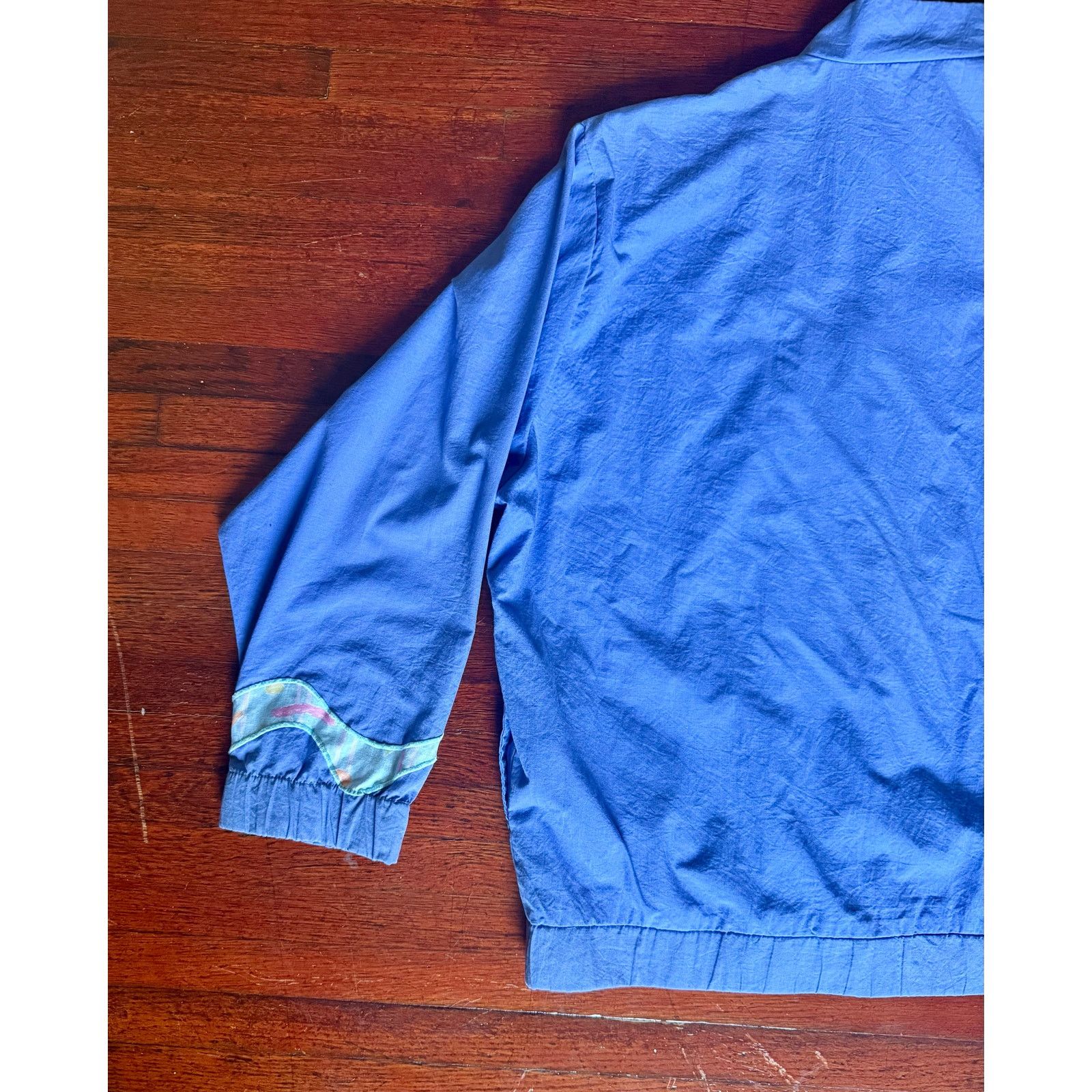 Vintage Vintage 90s Periwinkle Blue Butterfly Windbreaker Jacket Med Size M / US 6-8 / IT 42-44 - 4 Thumbnail