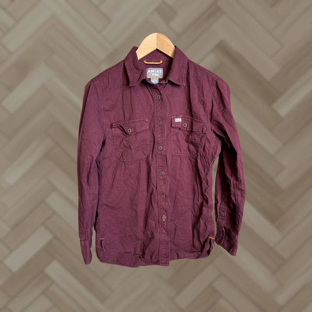 Ariat Ariat Button-Down Shirt XS Red Long Sleeve Men’s Pro Series Rebar Cotton Shirt Size US XS / EU 42 / 0 - 1 Thumbnail