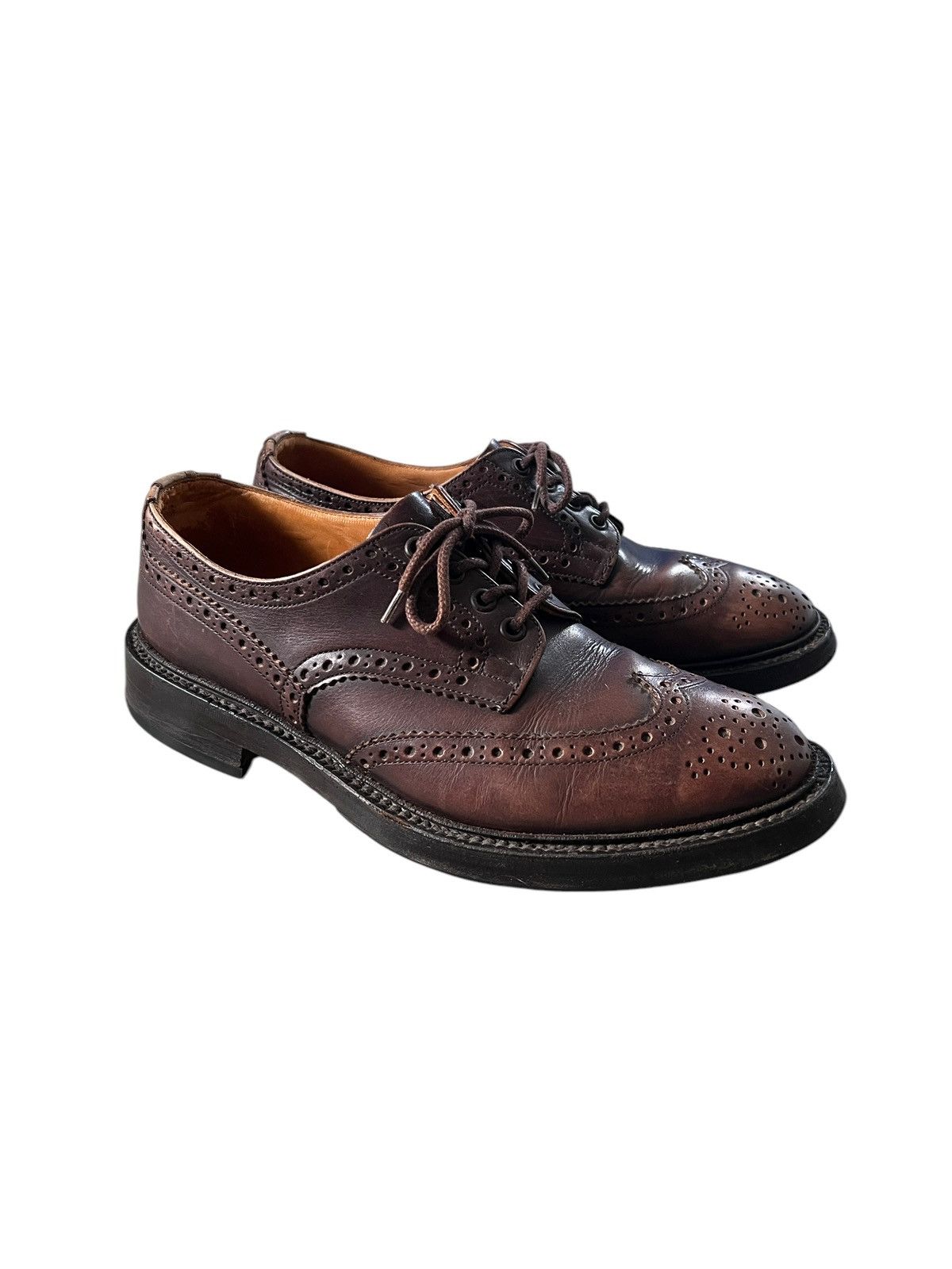 Tricker's Tricker’s 🏴󠁧󠁢󠁥󠁮󠁧󠁿 Espresso Burnished Bourton Country Shoe Size US 10.5 / EU 43-44 - 13 Thumbnail