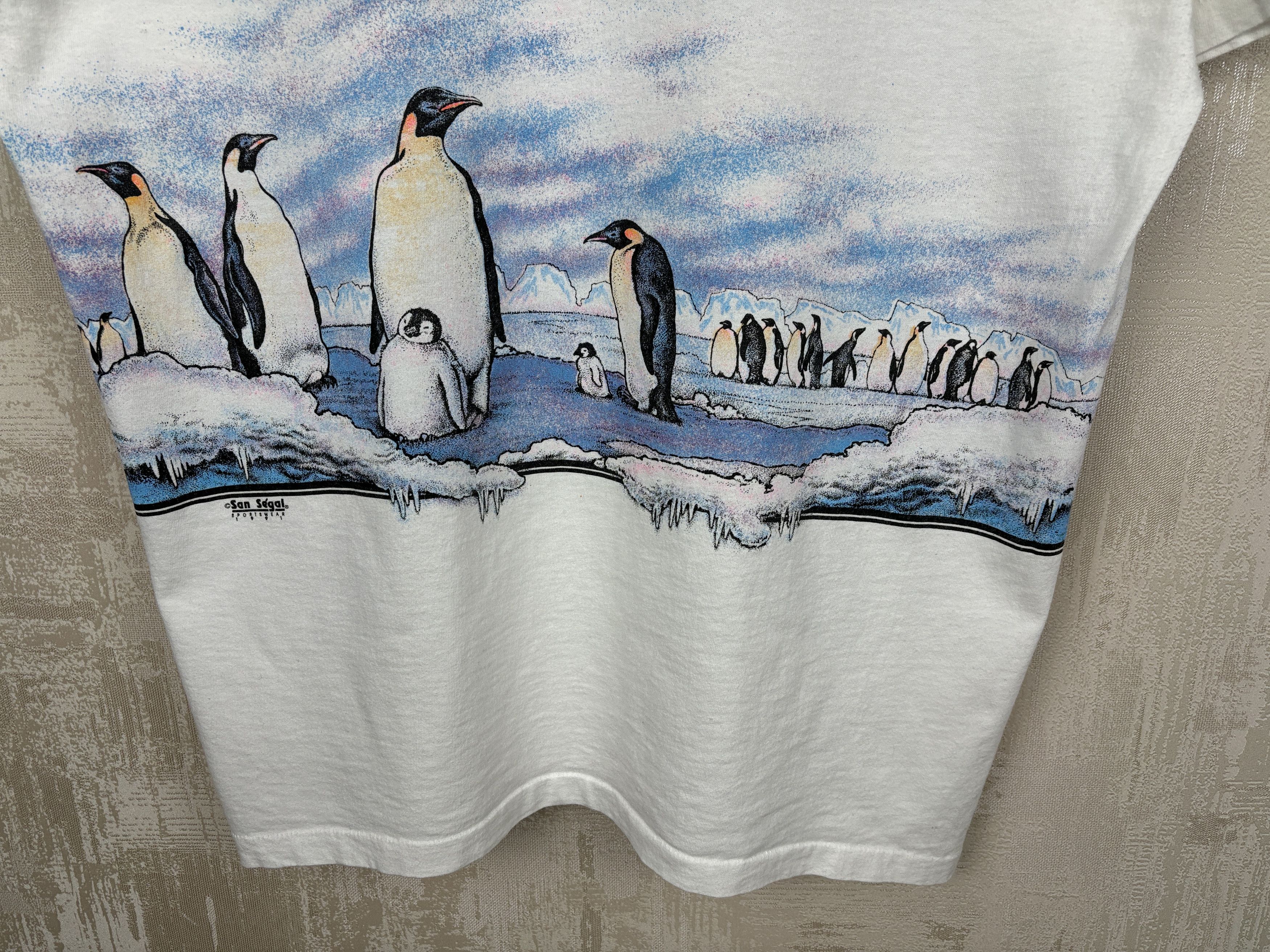 Vintage Vintage 1991 San Segal Sportswear Penguin T-shirt Size US XL / EU 56 / 4 - 17 Thumbnail