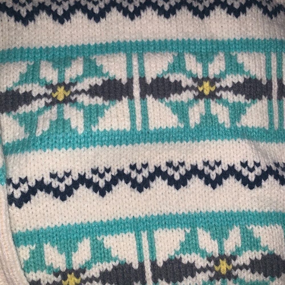 American Eagle Outfitters AEO oversized fairisle mock neck sweater Size XS / US 0-2 / IT 36-38 - 4 Thumbnail