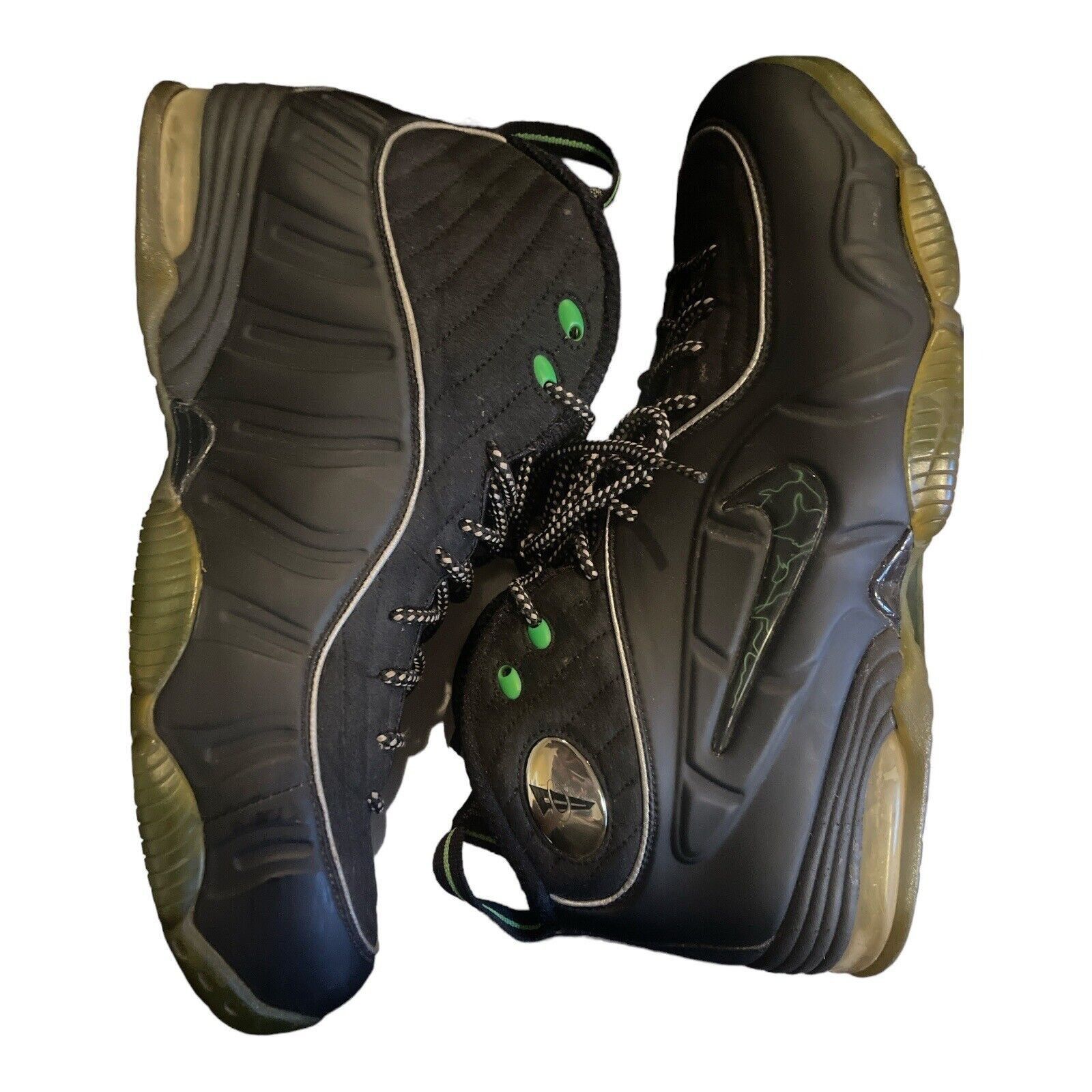 Nike Nike 1/2 Cent Black Green Metallic Silver Size 11.5. 344646 Size US 11.5 / EU 44-45 - 4 Thumbnail
