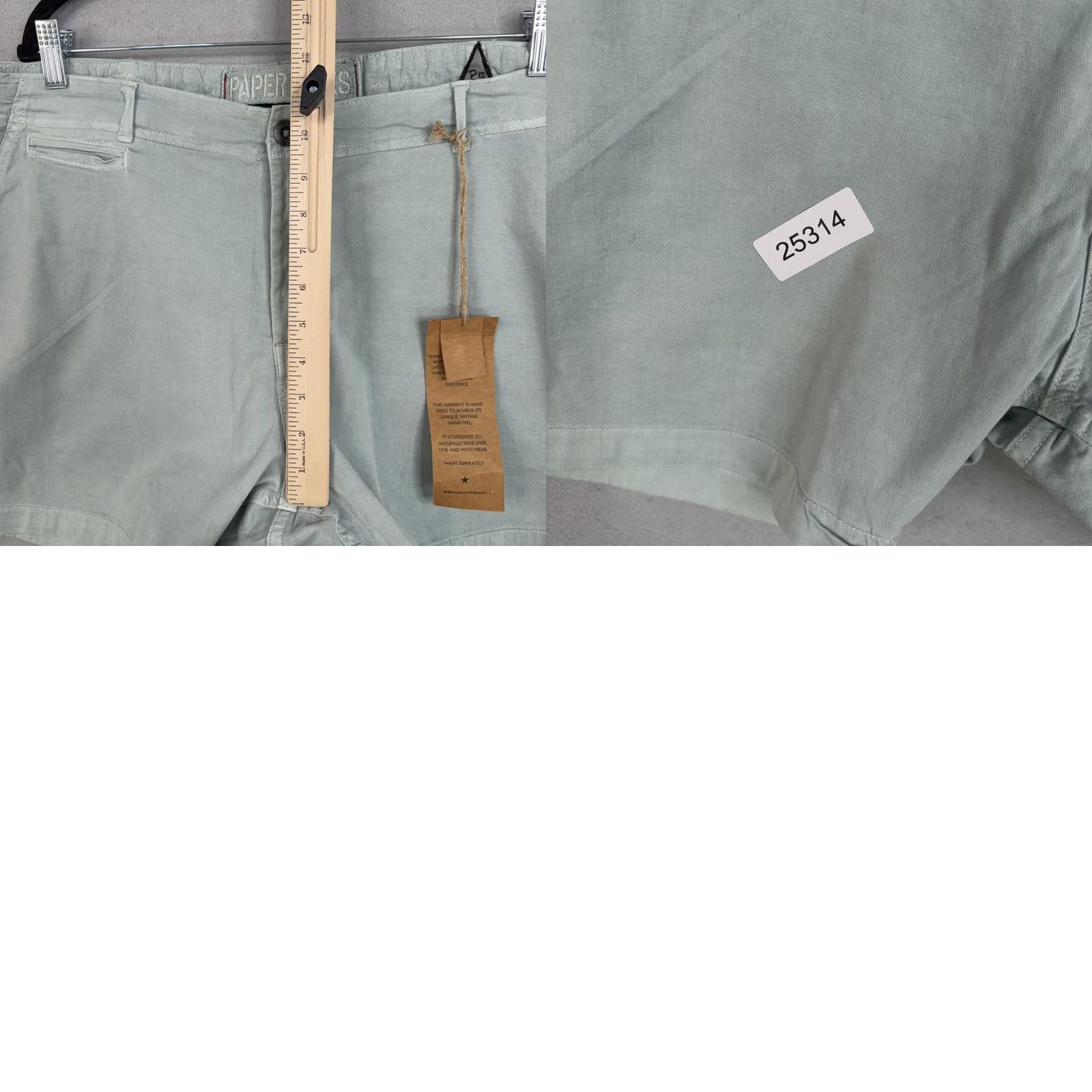 Vintage Original Paperbacks Shorts Mens 38 Light Green Chino Cotton Stretch Logo Size US 38 / EU 54 - 9 Thumbnail