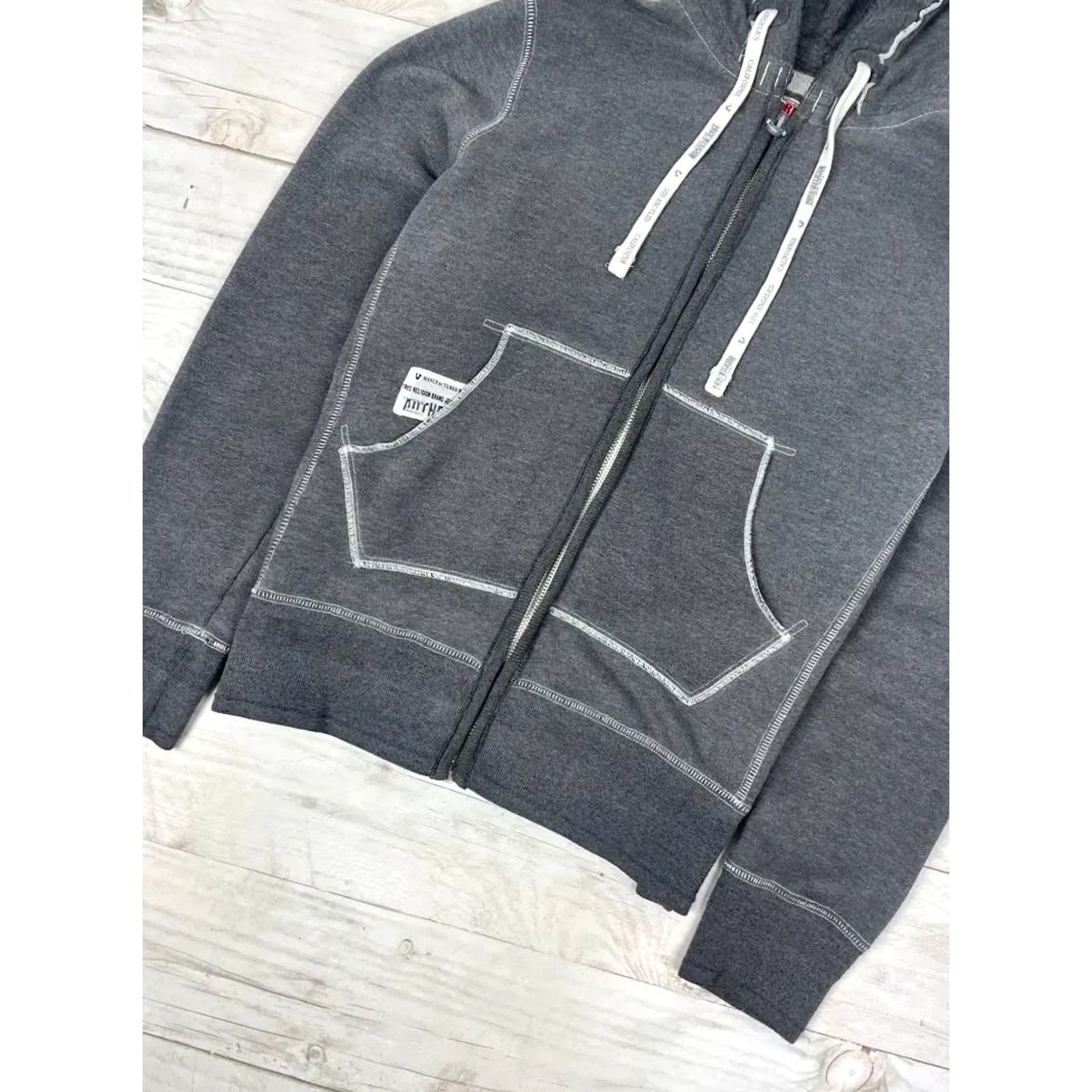 True Religion True Religion Hoodie Full Zip California USA Flag Men Sz M gray Size US M / EU 48-50 / 2 - 4 Thumbnail