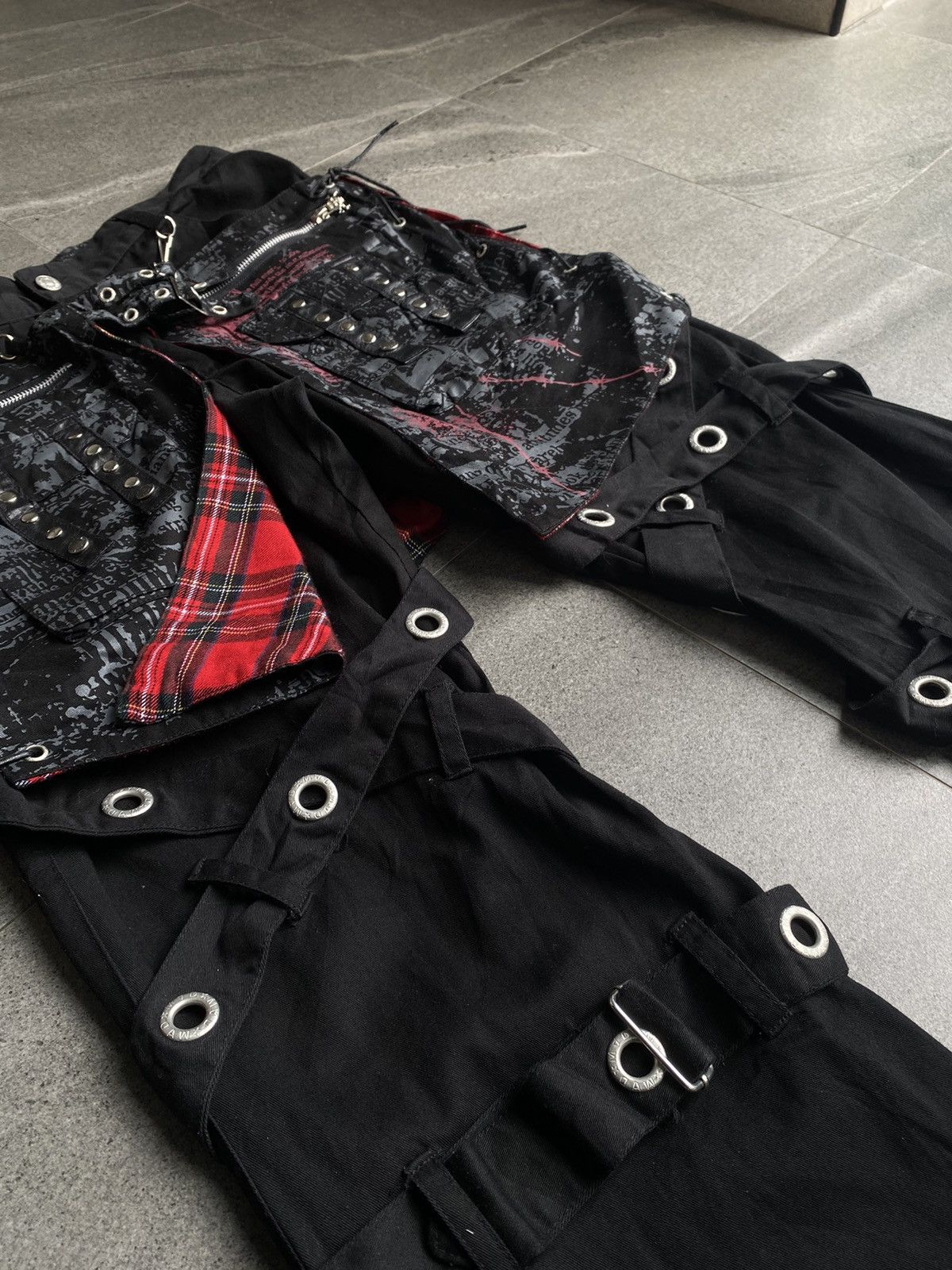 Seditionaries Rare Mad Punk Bondage Pants–Japan Punk/Gothic Tartan&Chains Size US 33 - 3 Thumbnail