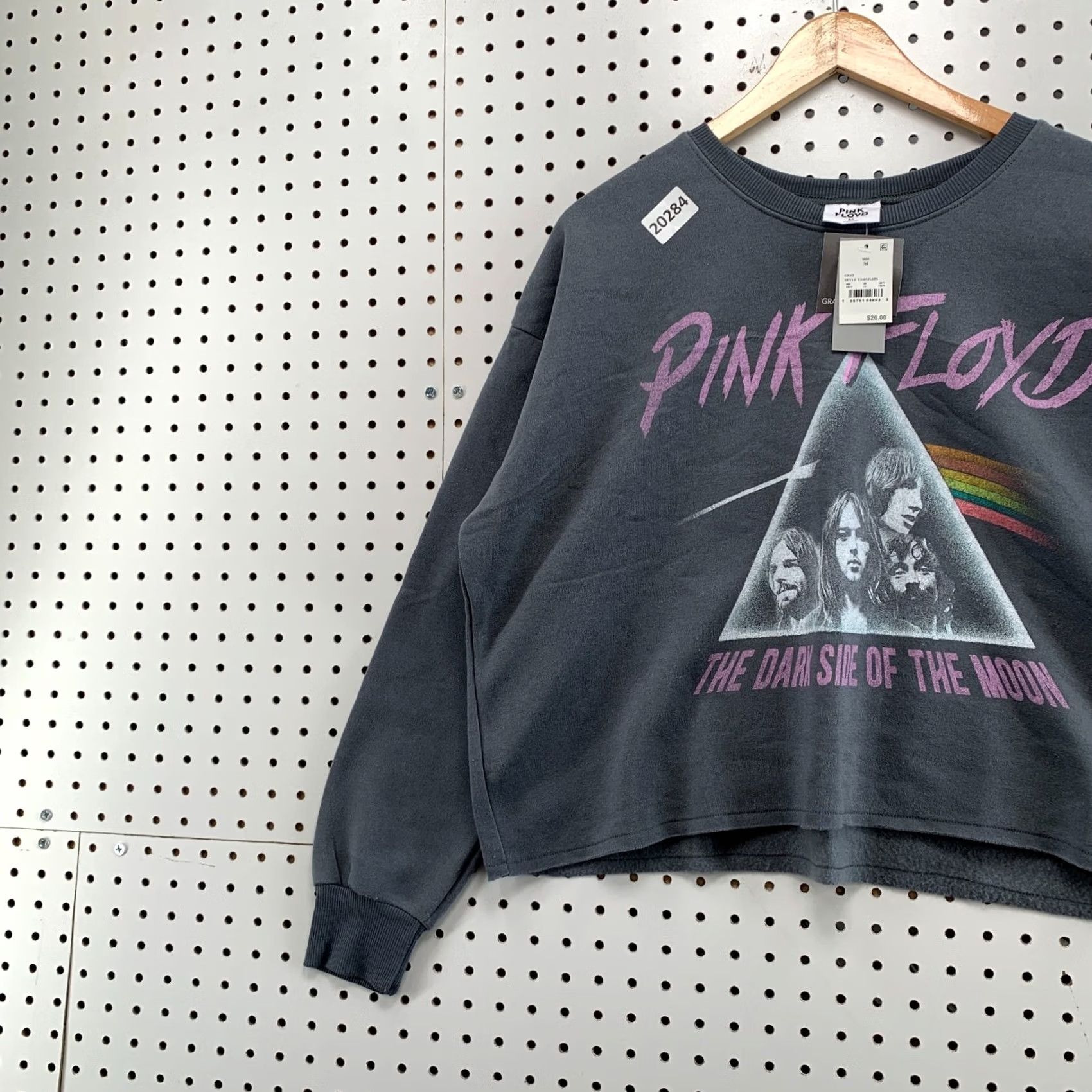 Vintage NEW Pink Floyd Crewneck Sweatshirt Gray Womens M Darkside Moon Music 27x21 Size M / US 6-8 / IT 42-44 - 3 Thumbnail