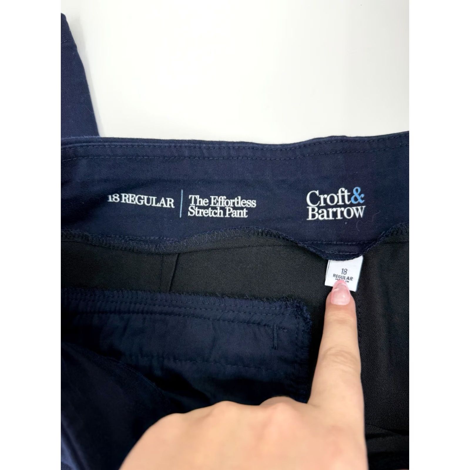 Croft & Barrow Croft & Barrow Womens Dress Pants Size 18 Reg Blue Effortless Stretch Pant Dress Pants Clothes Casual Workwear 90s Women Size 40" / US 18 - 4 Thumbnail
