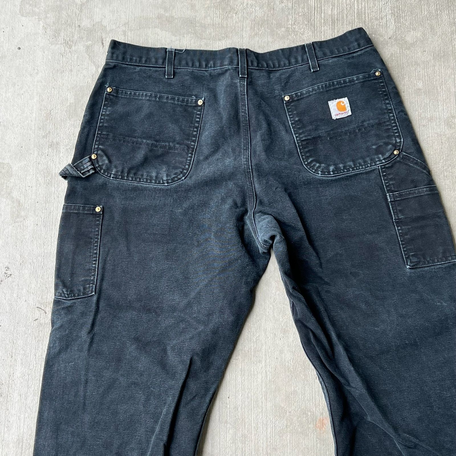 Carhartt × Vintage Carhartt faded black double knee work wear carpenter pants Size US 36 / EU 52 - 7 Thumbnail