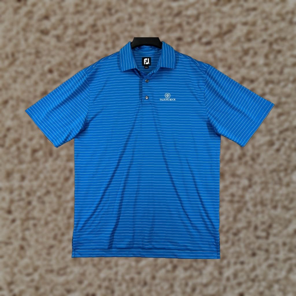 Footjoy FootJoy Polo Shirt Men Blue Stripe Polo Adult L Regular Size Size US L / EU 52-54 / 3 - 1 Thumbnail