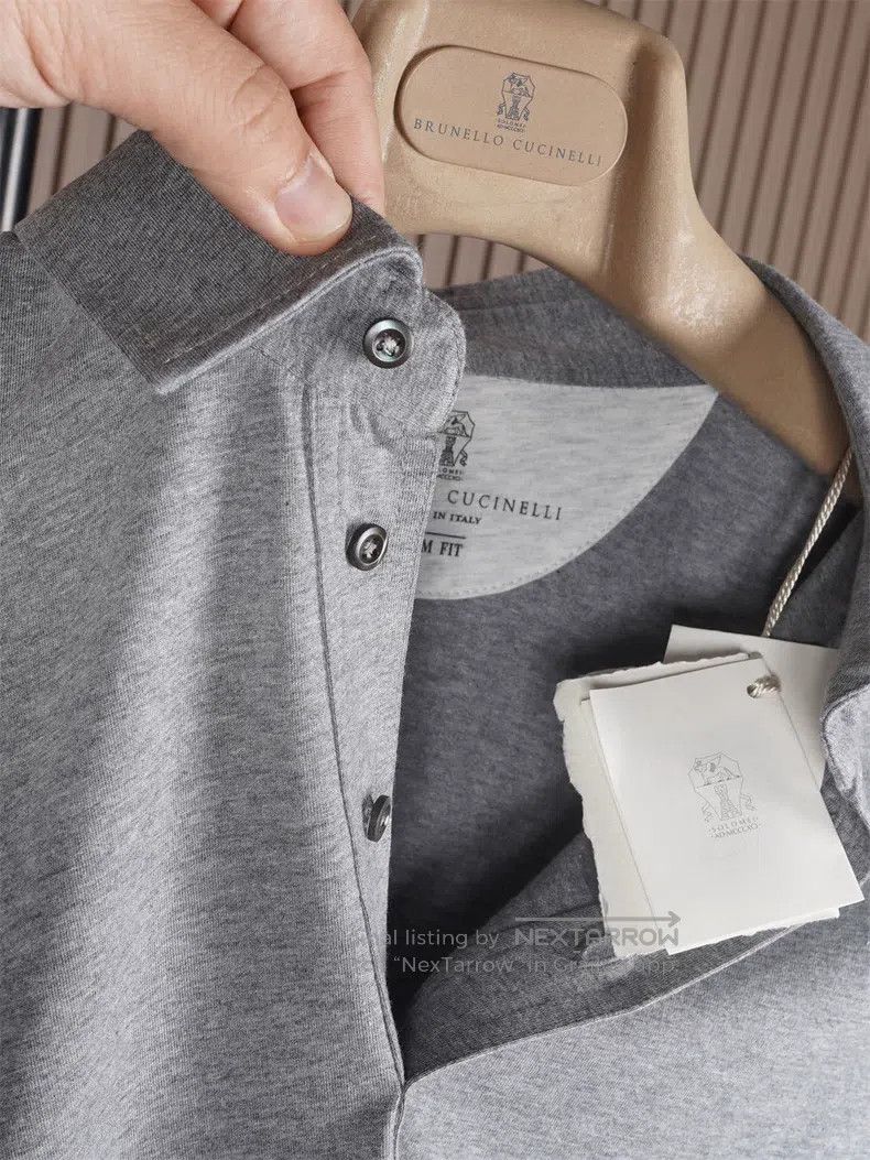Brunello Cucinelli Brunello Cucinelli Sea Island Cotton Short Sleeve Polo Size US XL / EU 56 / 4 - 3 Thumbnail