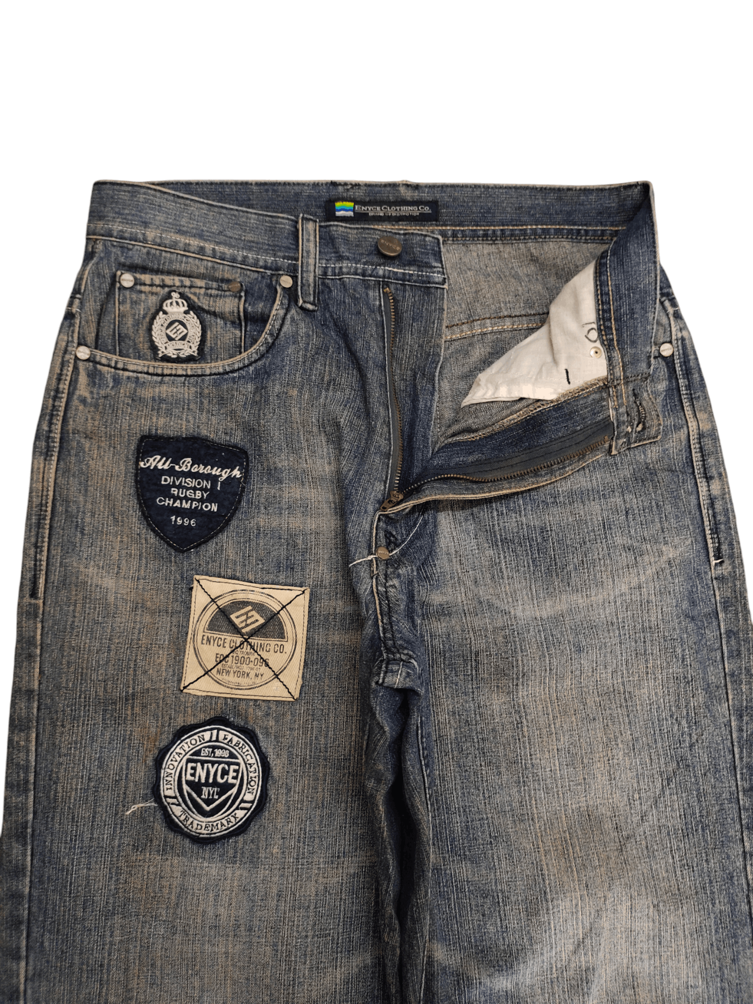 Enyce Crazy Vintage Y2k Enyce E96 Patches Jnco Style Baggy Jeans Size US 32 / EU 48 - 15 Thumbnail