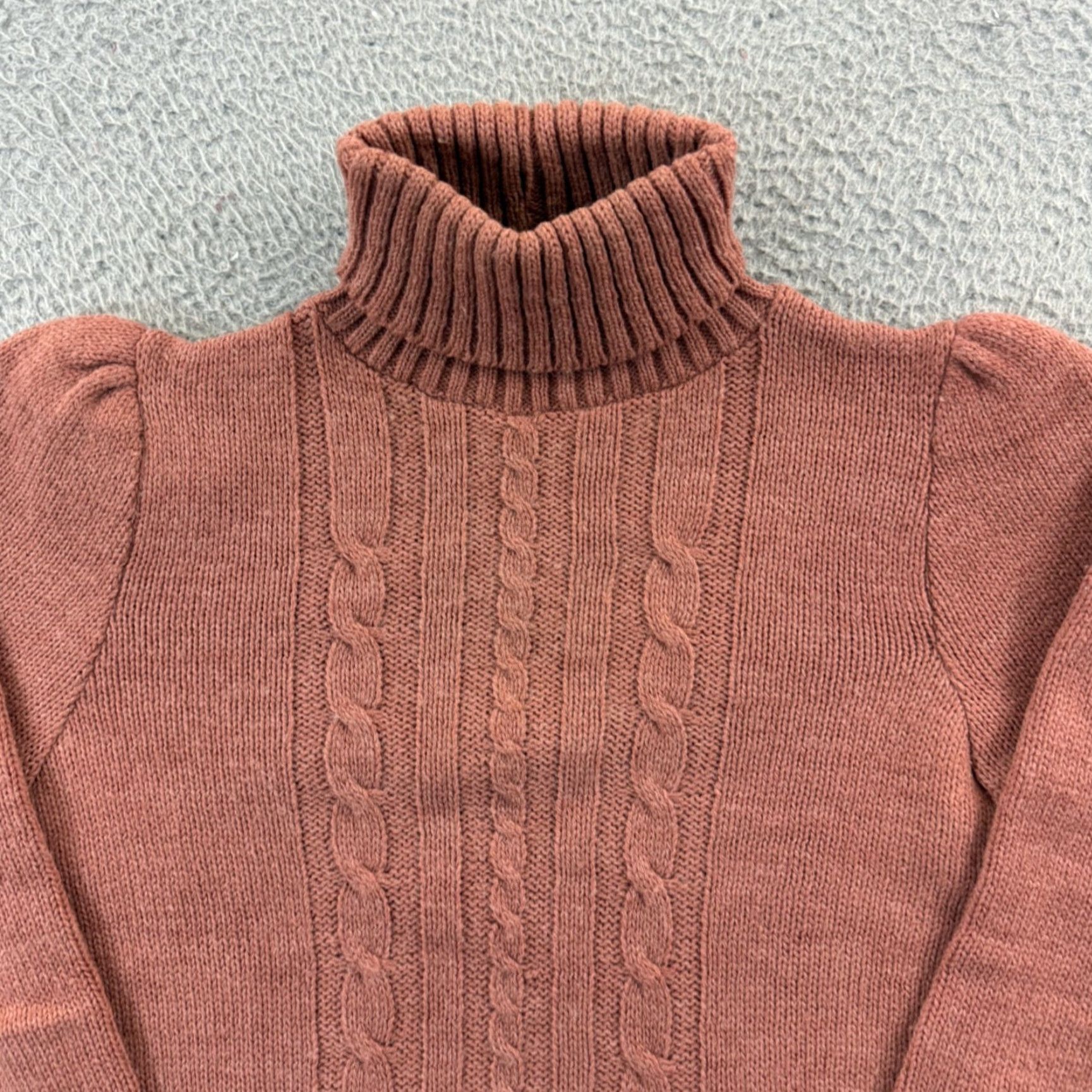 Vintage VINTAGE Its Pure Gould Sweater Women Small Rose Puff Sleeve Cable Knit 80s Cozy Size S / US 4 / IT 40 - 3 Thumbnail