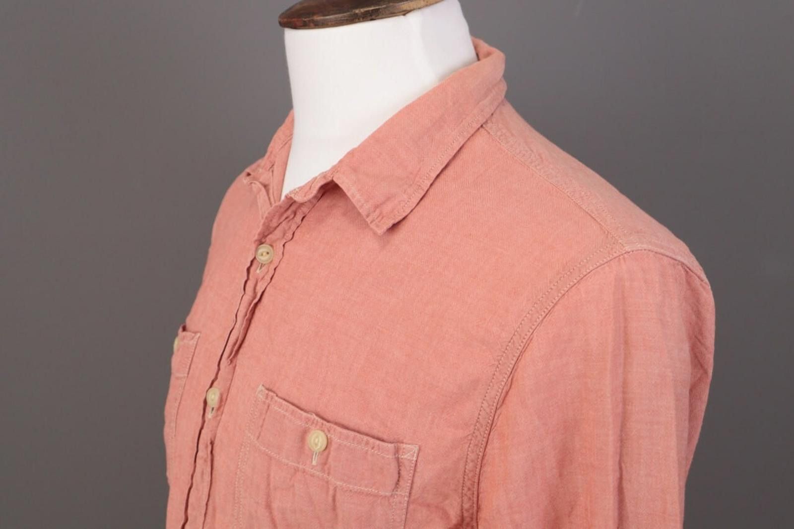 Denim & Supply Ralph Lauren Denim & Supply Ralph Lauren Peach Pockets Shirt Sz L Size US L / EU 52-54 / 3 - 8 Thumbnail