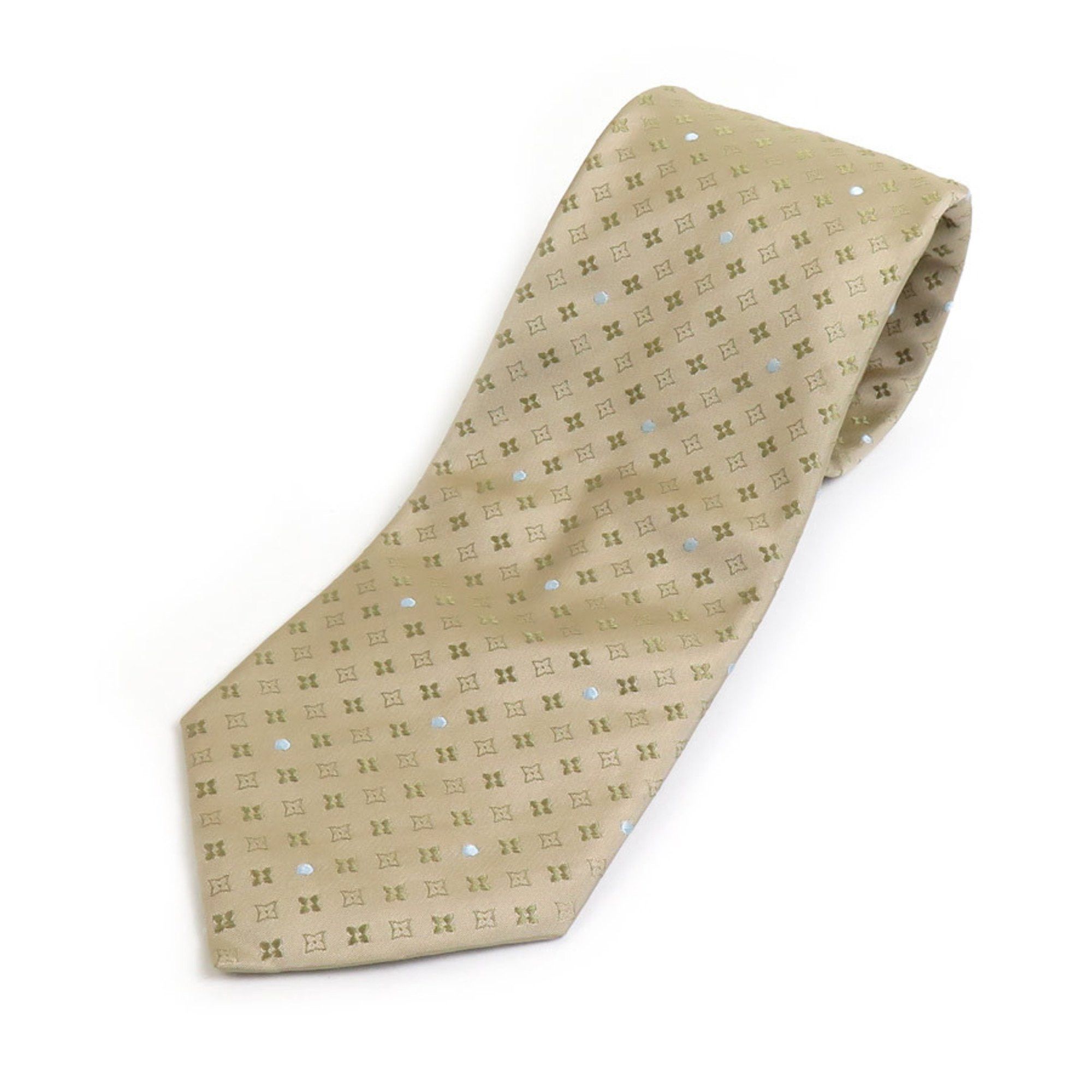 Louis Vuitton Louis Vuitton Silk Khaki Brown Necktie for Men h30936g Size ONE SIZE - 1 Thumbnail