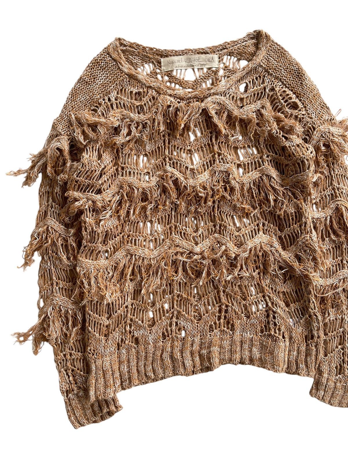 GOA G.O.A Net Fringe Knitted Sweater Size M / US 6-8 / IT 42-44 - 6 Thumbnail
