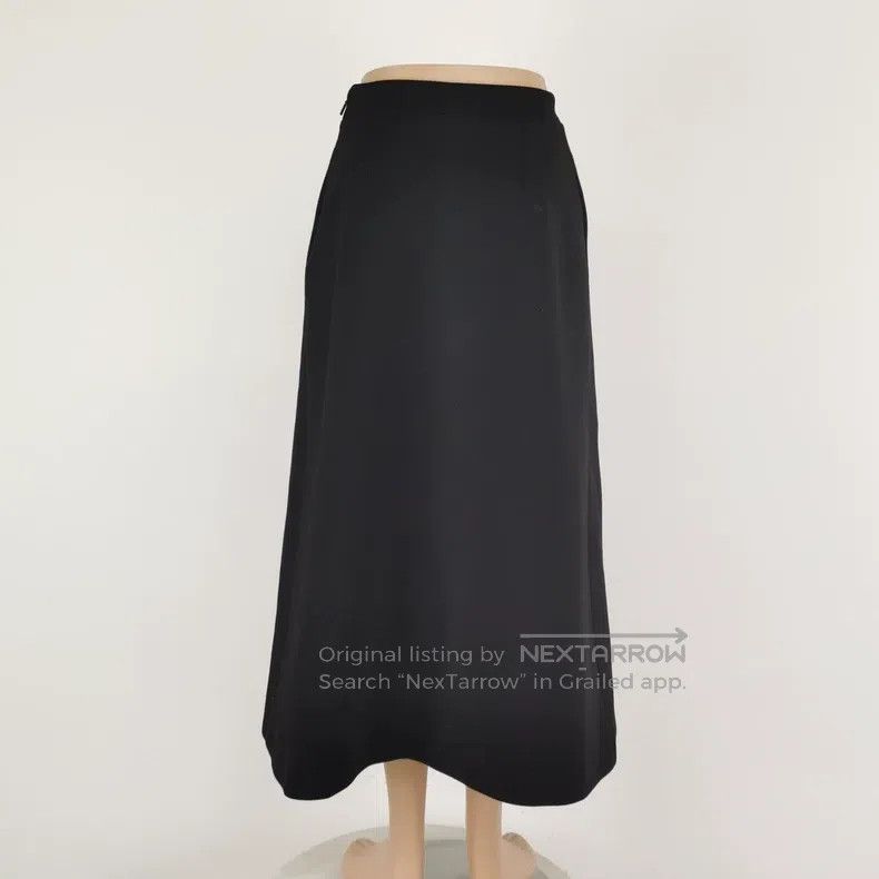 Saint Laurent Paris Saint Laurent Paris Black Wool Long Skirt Size 37" - 3 Thumbnail