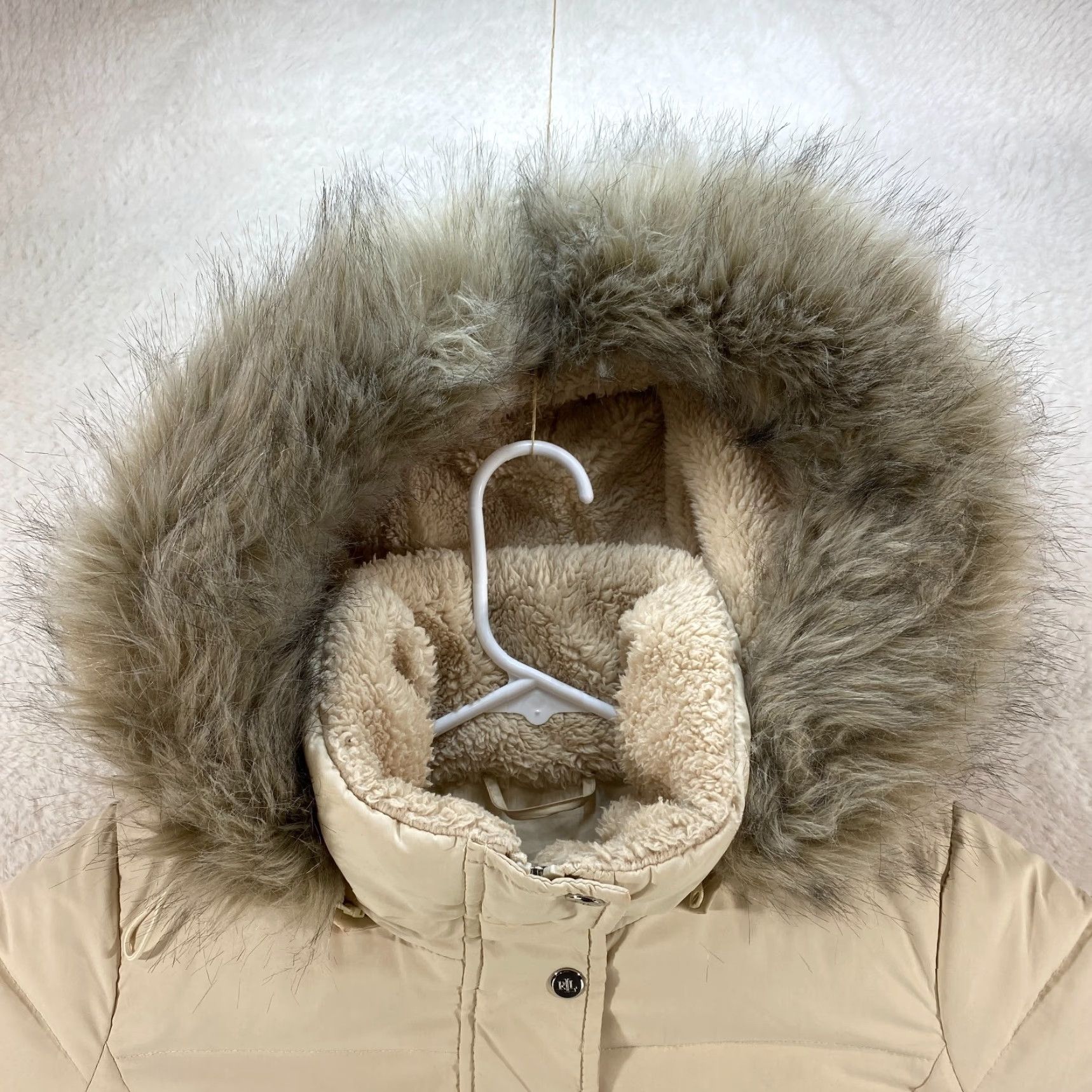 Ralph Lauren RALPH LAUREN Ivory Down Filled Coat Faux Fur Lined Hood Zip Coat Pockets XXS WMS Size XXS / US 00 / IT 34 - 5 Thumbnail