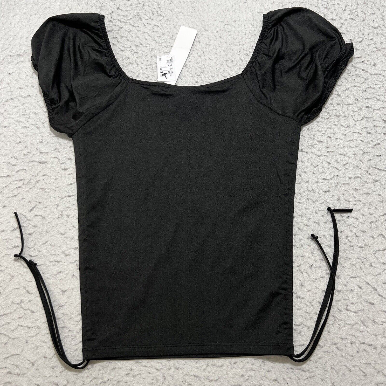 Topshop TopShop Puff Sleeve V-Neck Top Pullover Fabric Tie Shirt Size M / US 6-8 / IT 42-44 - 10 Thumbnail