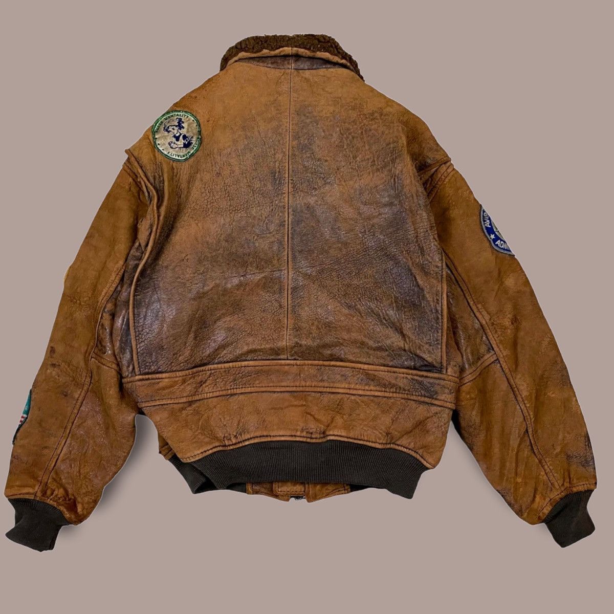 Avirex Vintage 80s Avirex G-1 Flight USA Leather Jacket Size US L / EU 52-54 / 3 - 4 Thumbnail