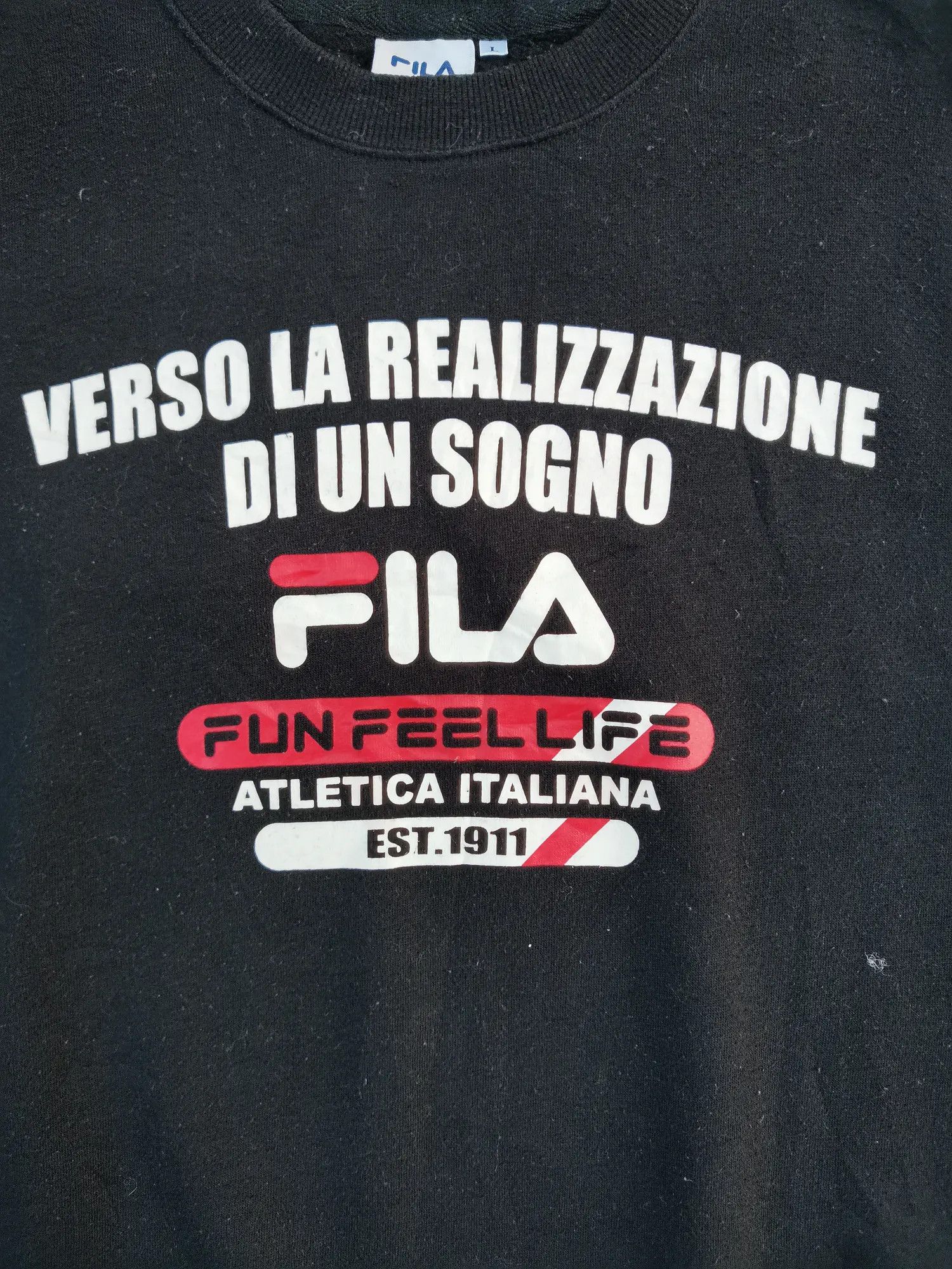 Fila Rare!!! Fila Fun Feel Life Big Logo Sweatshirt Size US L / EU 52-54 / 3 - 7 Thumbnail
