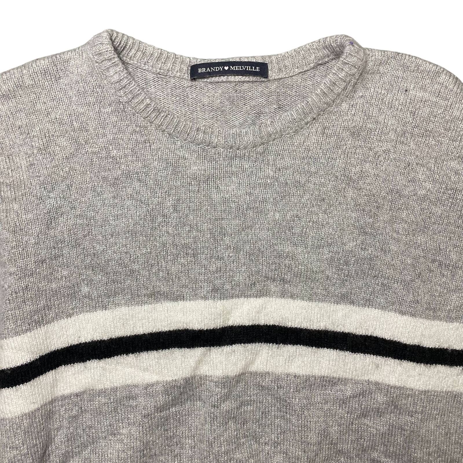 Brandy Melville Brandy Melville Wool Blend Sweater Horizontal Stripes OS Size ONE SIZE - 2 Thumbnail