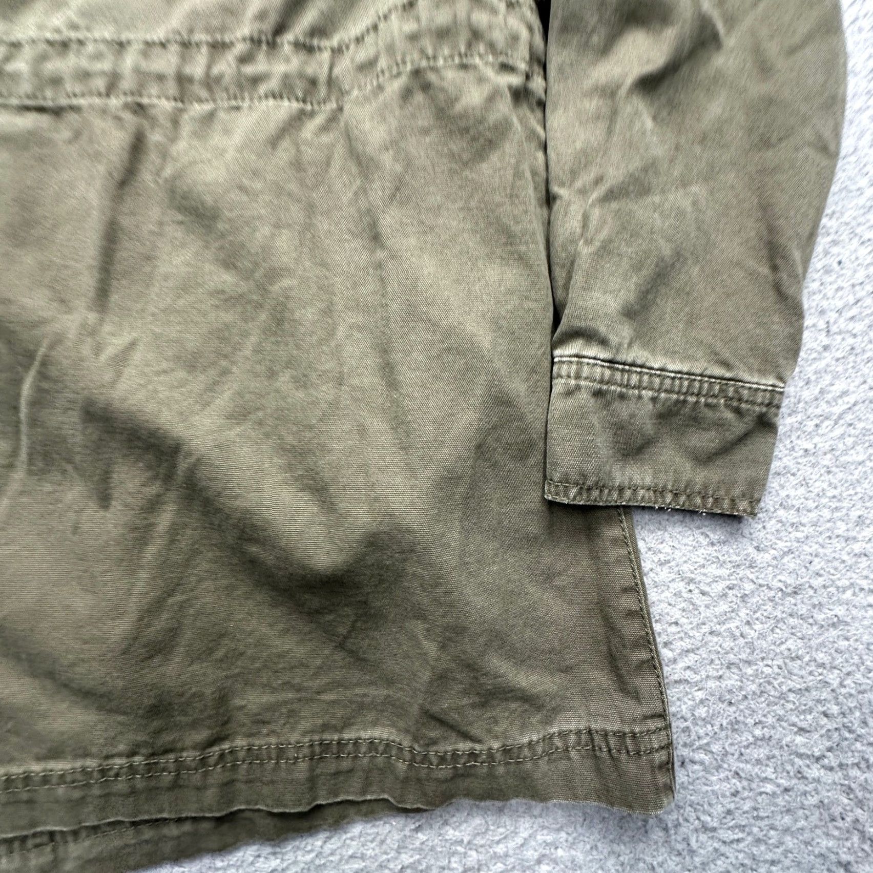 Vintage VINTAGE Ava & Viv Military Jacket Womens 1X Olive Green Pockets Coat Hooded Utility Jacket Size XL / US 12-14 / IT 48-50 - 7 Thumbnail