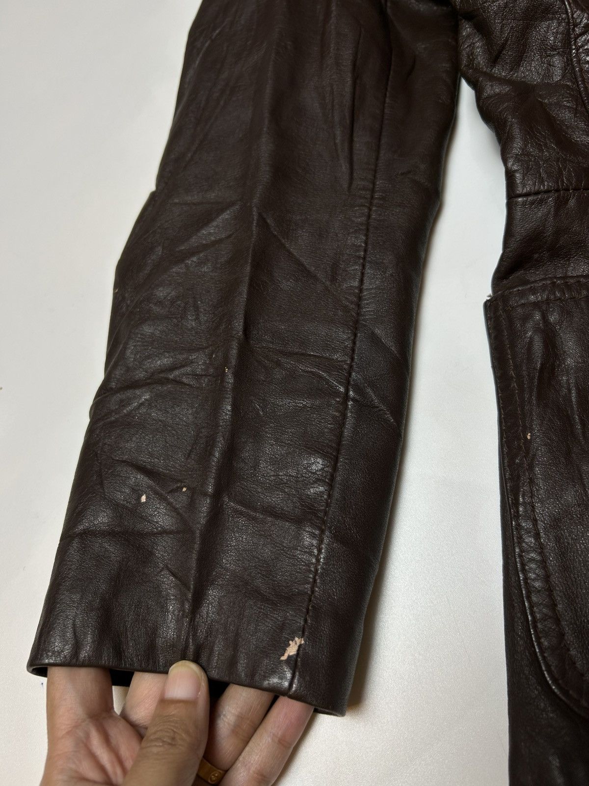 Japanese Brand MILLER LEATHER JACKET Size XS / US 0-2 / IT 36-38 - 2 Thumbnail