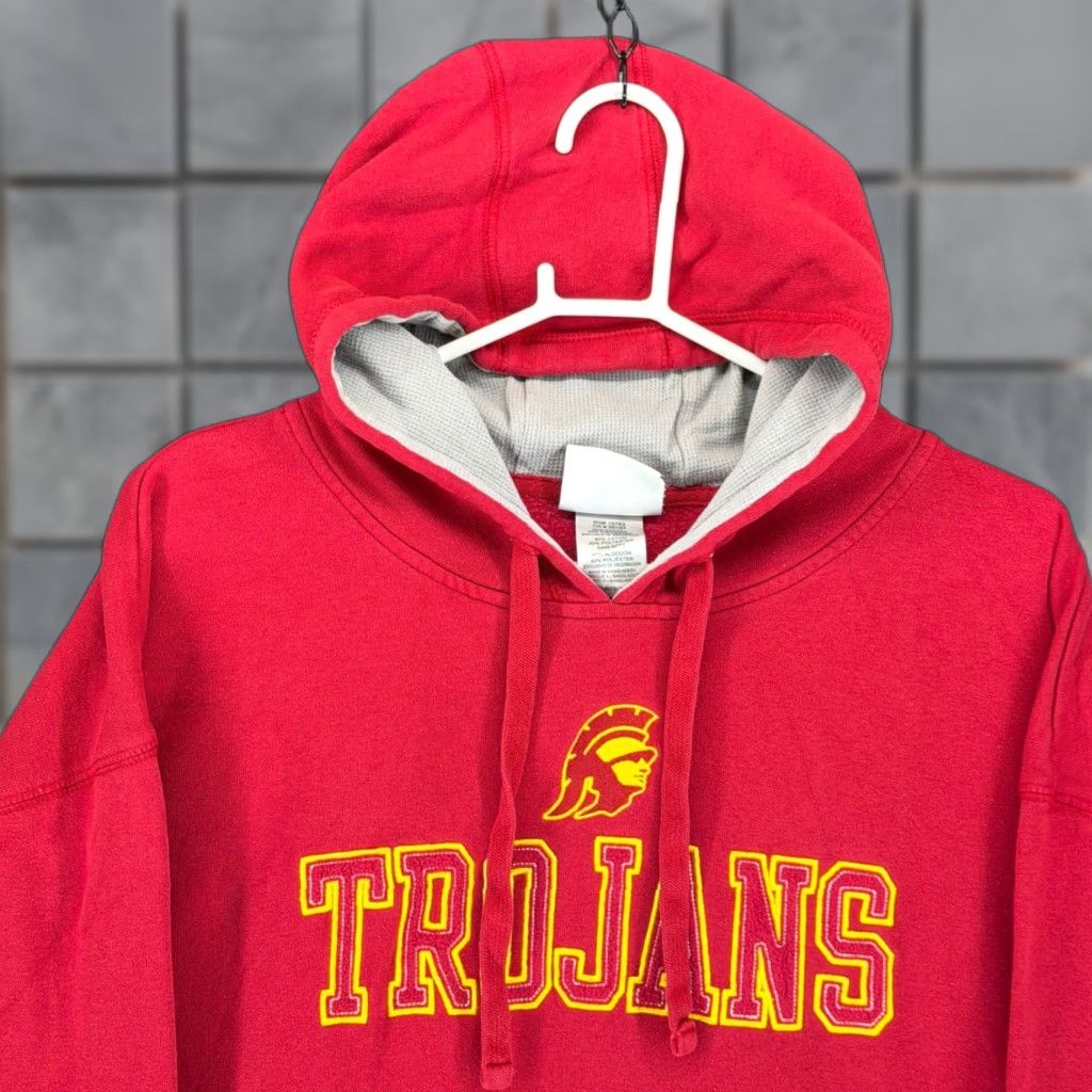 Champion Champion USC Trojans Hoodie Mens 2XL Red Pullover Sweatshirt NCAA Athleticwear Hoodie Size US XXL / EU 58 / 5 - 1 Thumbnail
