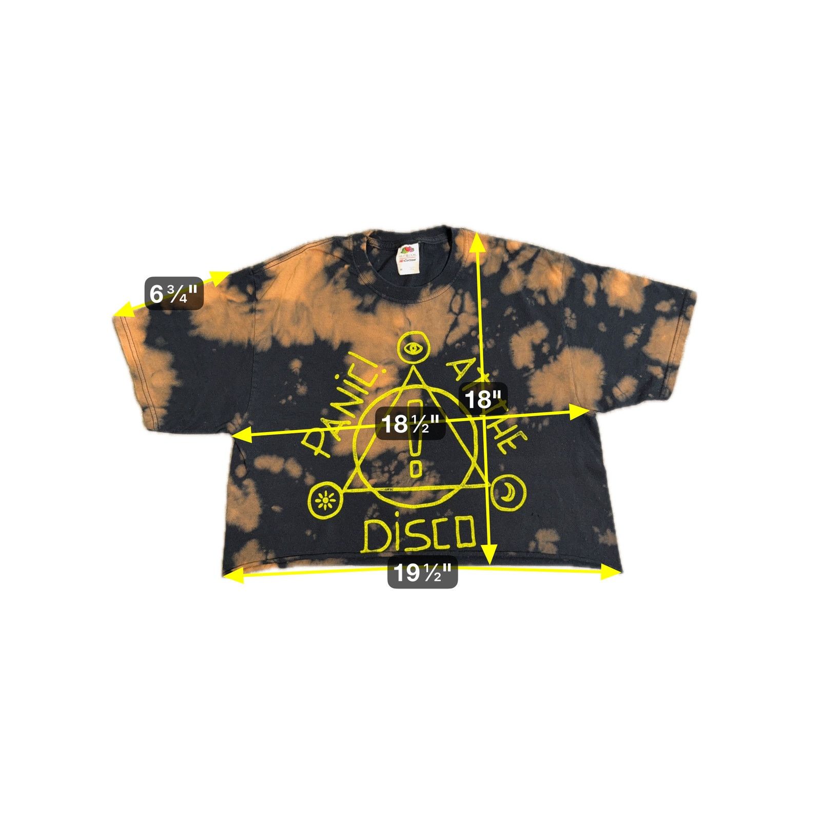 Fruit Of The Loom Panic! At The Disco Women's M Cropped Tie Dye Band Tee Size M / US 6-8 / IT 42-44 - 4 Thumbnail