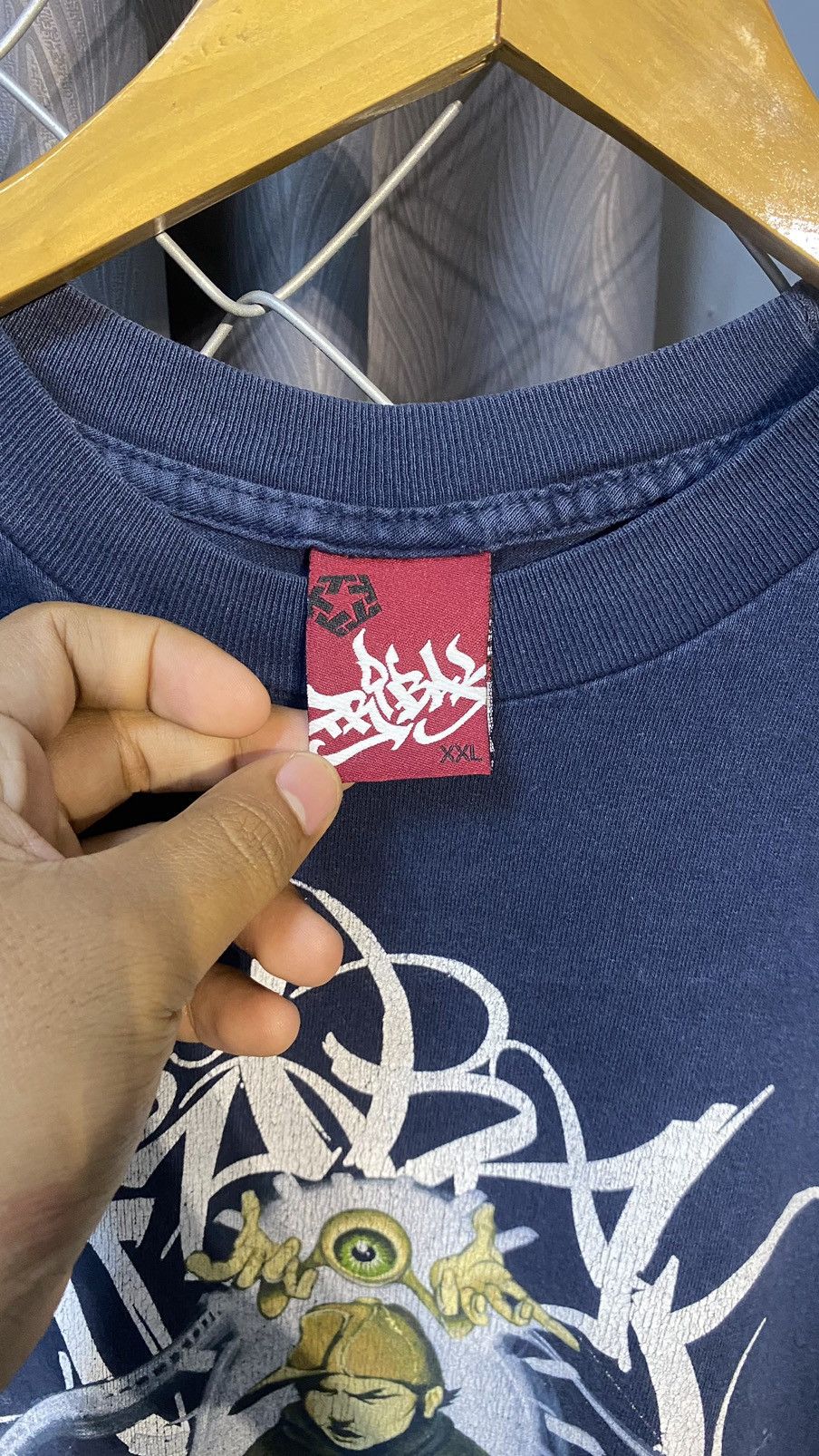 Japanese Brand × Tribal Streetwear × Vintage VINTAGE 90's TRIBAL Y2K GRAPHIC DESIGN TSHIRT XXL Size US XXL / EU 58 / 5 - 7 Thumbnail