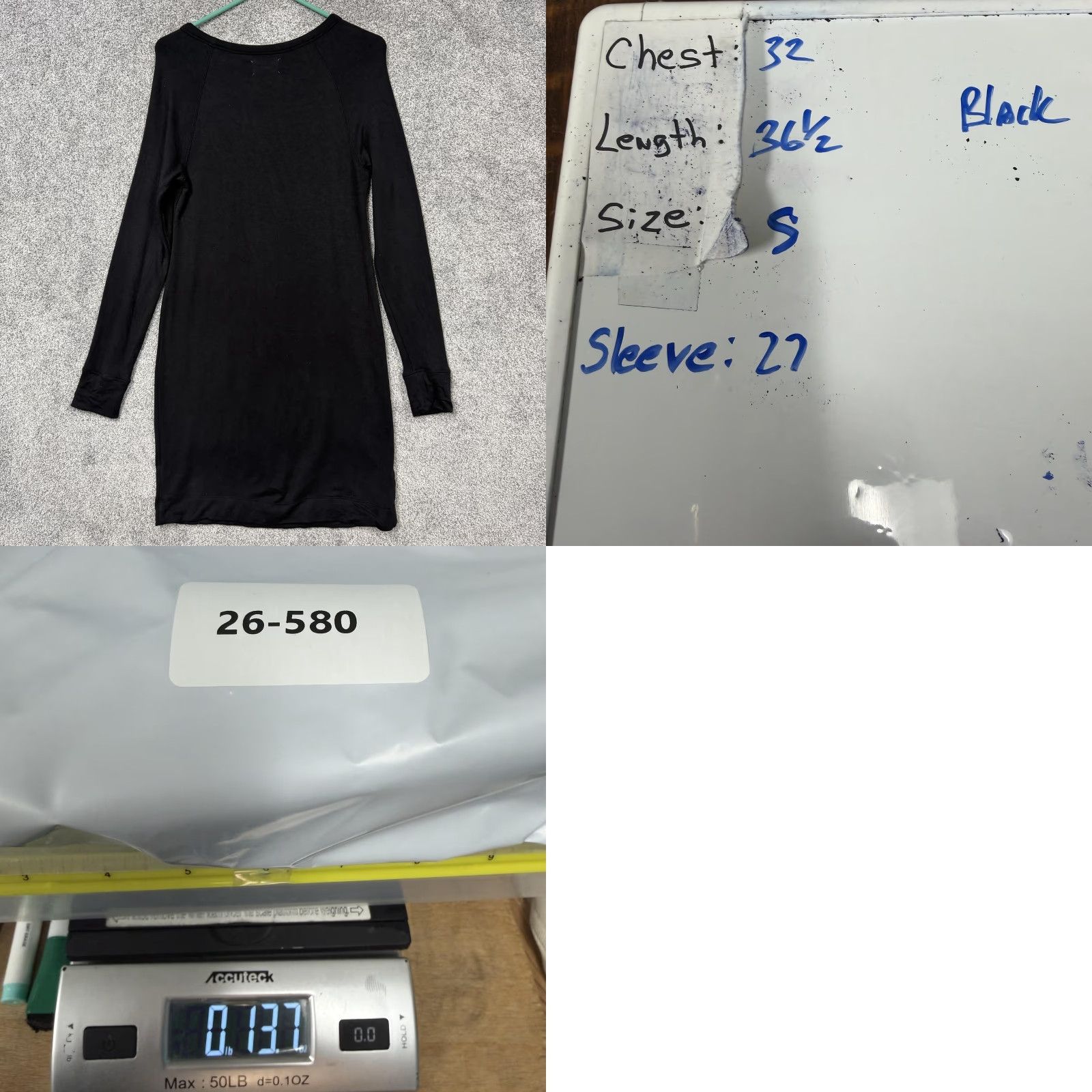 Lou & Grey Lou & Grey Sweater Dress Size Small Black Long Sleeve Minimalist LBD Clean Girl Size S / US 4 / IT 40 - 8 Thumbnail