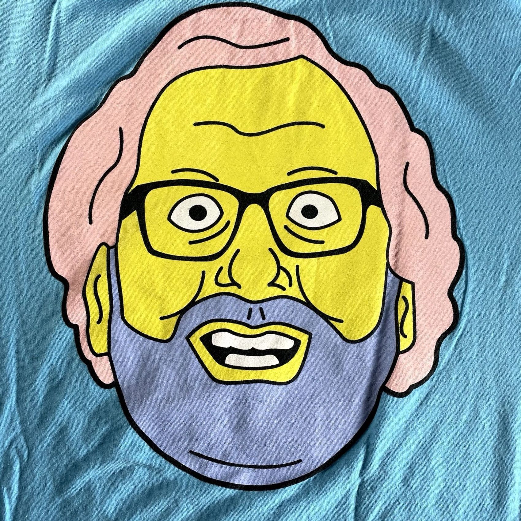 Tultex Tim and Eric Shirt Mens M Show Yellow Faces Tultex Blue Adult Swim Graphic Print Crew Neck Short Sleeve T-Shirt Size US M / EU 48-50 / 2 - 6 Thumbnail
