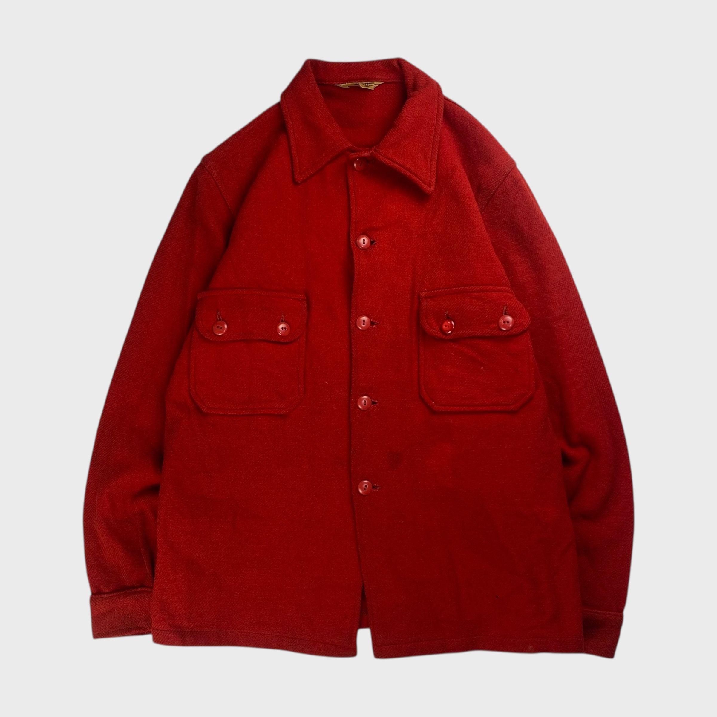 Vintage BOY SCOUTS AMERICAN 60s Wool Jacket Red Size M Size US M / EU 48-50 / 2 - 1 Thumbnail