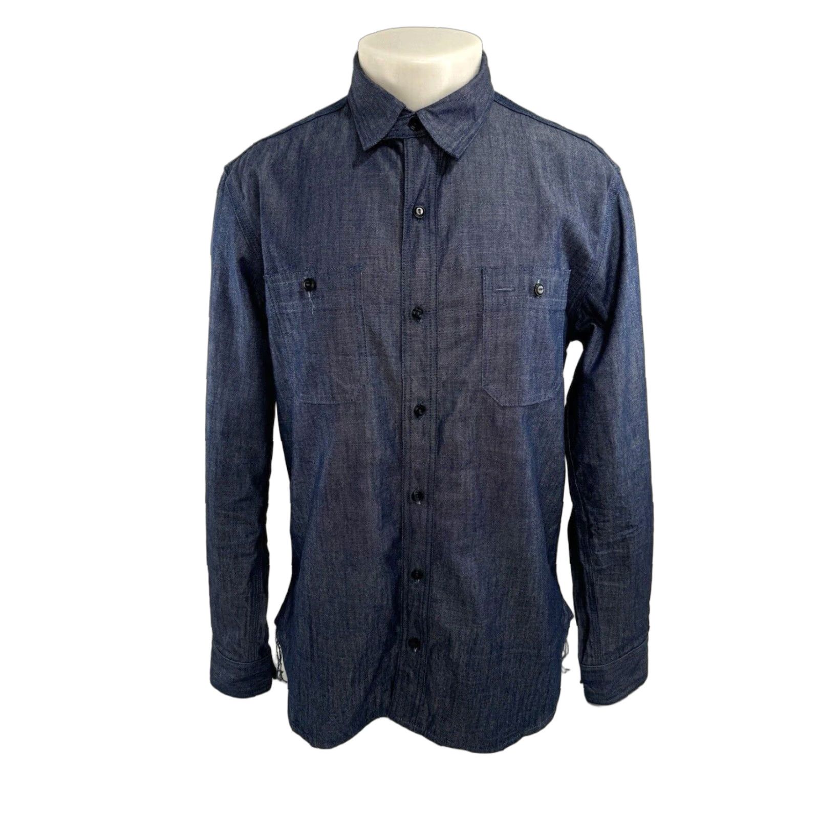 Gustin GUSTIN - Midweight Denim Mens L - SL Work Shirt - EXCELLENT Size US L / EU 52-54 / 3 - 1 Thumbnail