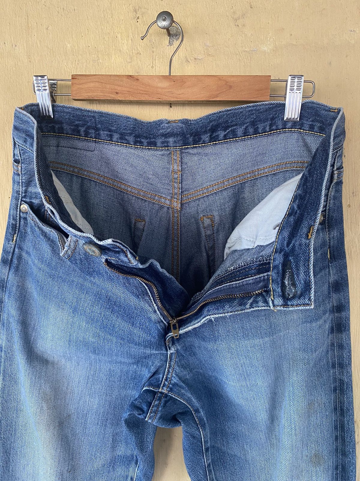 Japanese Brand Vetements De Travail Distressed Selvage Denim Jeans Pants Size US 32 / EU 48 - 7 Thumbnail