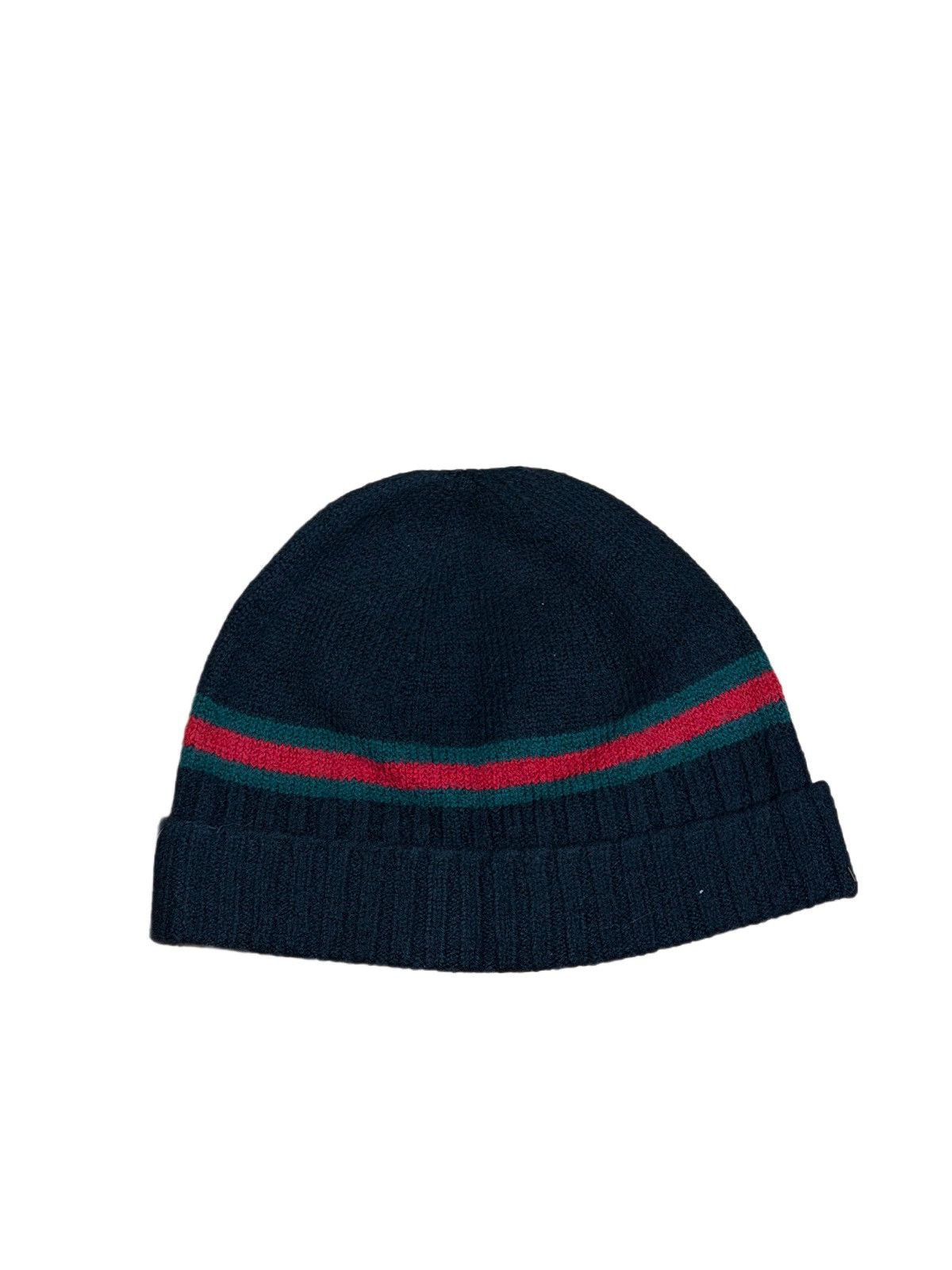 Gucci 🔥Vintage Gucci Web Stripe Wool Beanie Hat/Gucci Stripe Hat Size ONE SIZE - 1 Thumbnail