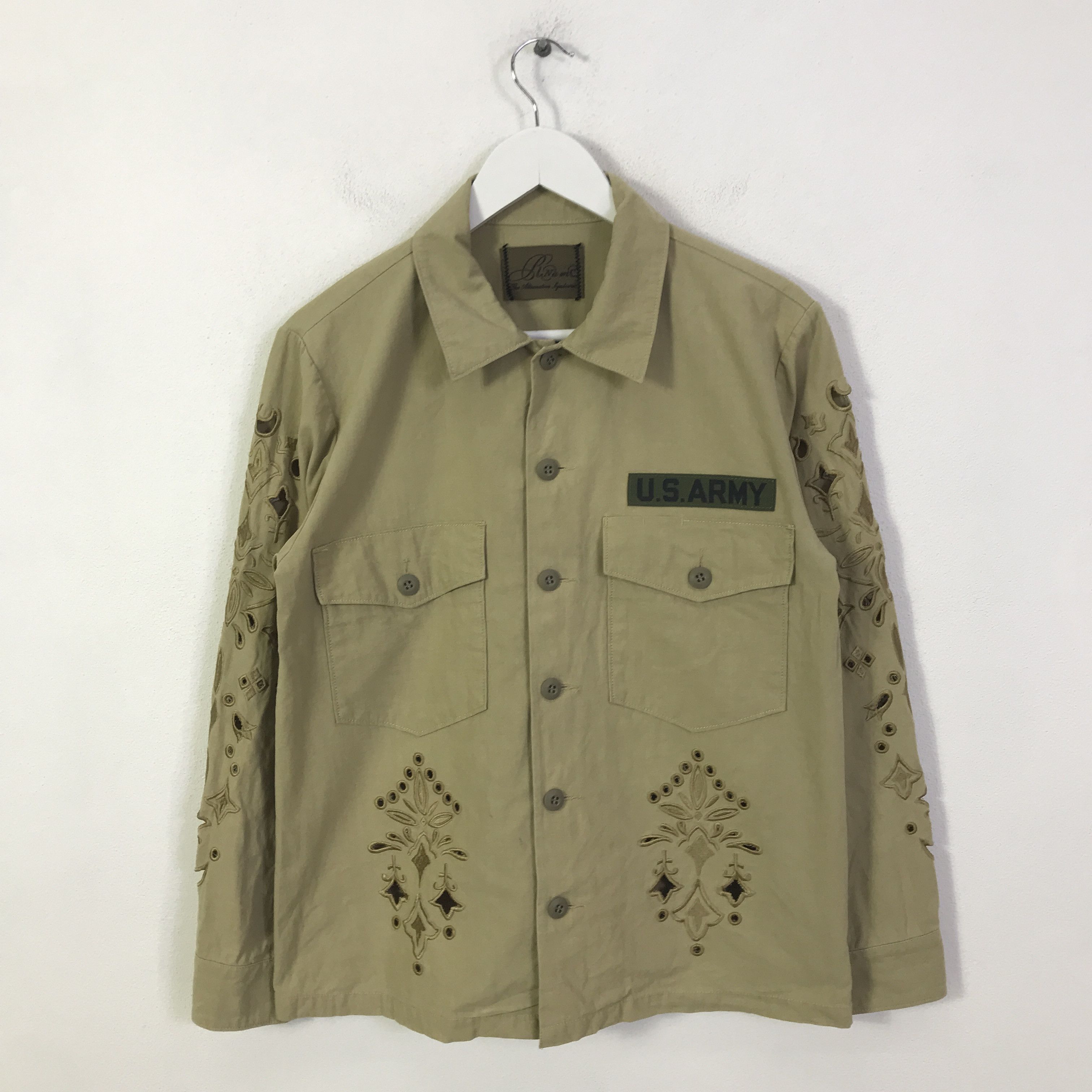 Japanese Brand Rna x us army button jacket K114B20 Size US M / EU 48-50 / 2 - 1 Thumbnail