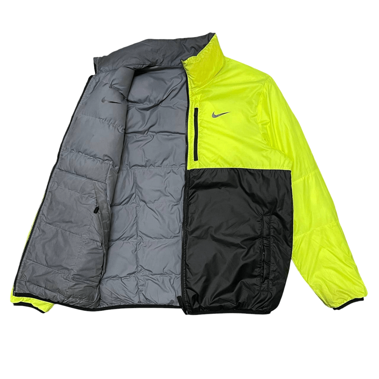 Nike Vintage Nike Swoosh Puffer Jacket Reversible Size US L / EU 52-54 / 3 - 2 Thumbnail