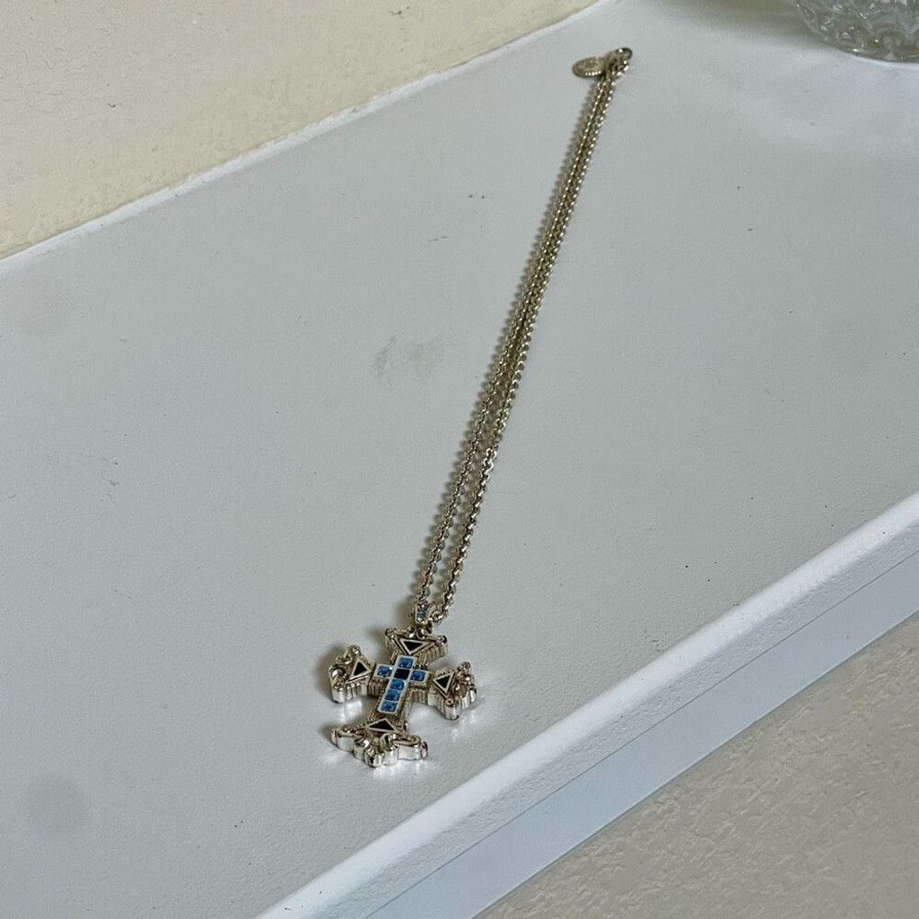 Other Vintage Vatican Collection Blue Crystal Cross 24” Necklace Size ONE SIZE - 8 Thumbnail