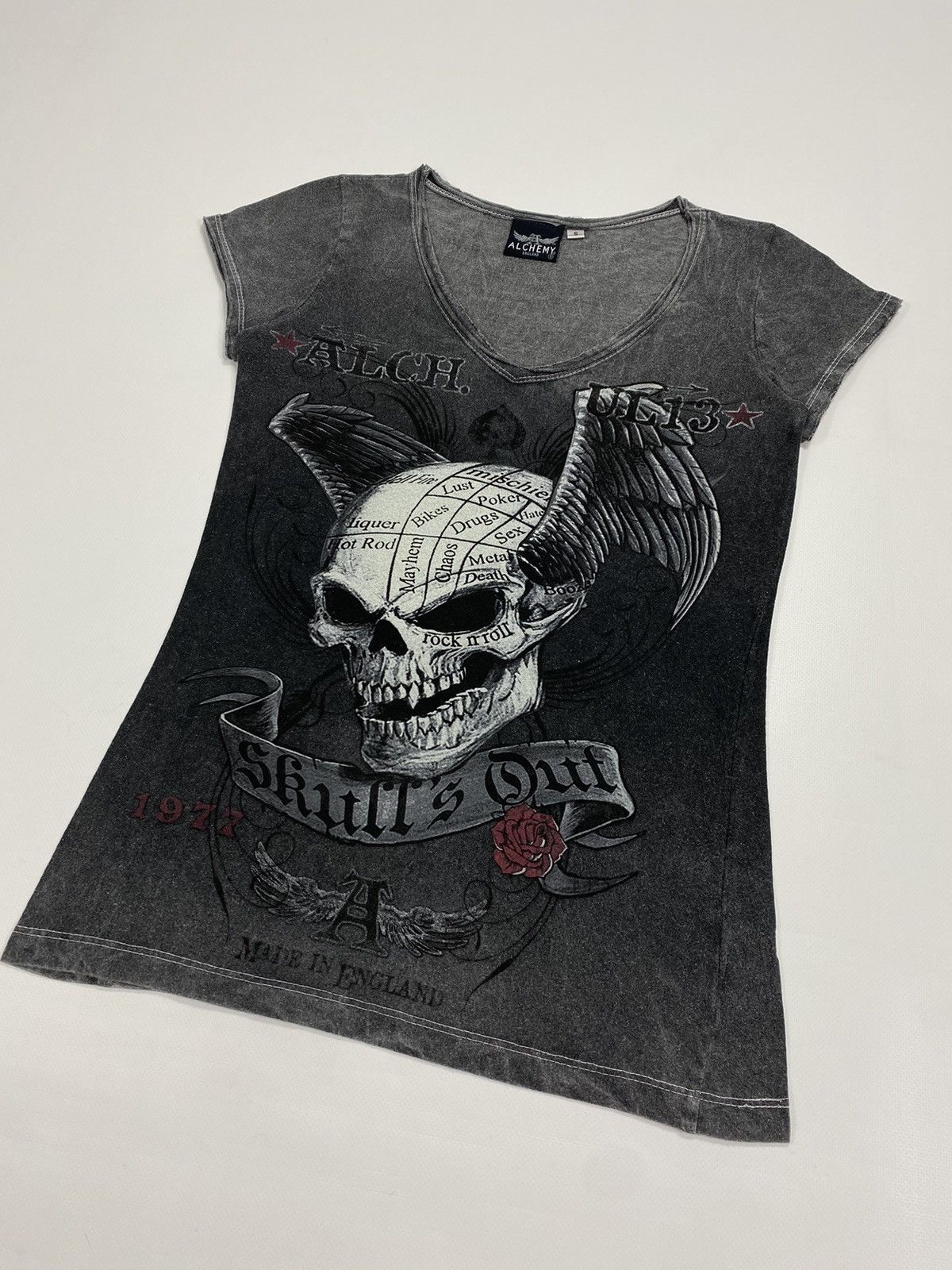 Other LASTDROP🔥Y2K Alchemy England Affliction Style Skull Sex Drug Size S / US 4 / IT 40 - 3 Thumbnail