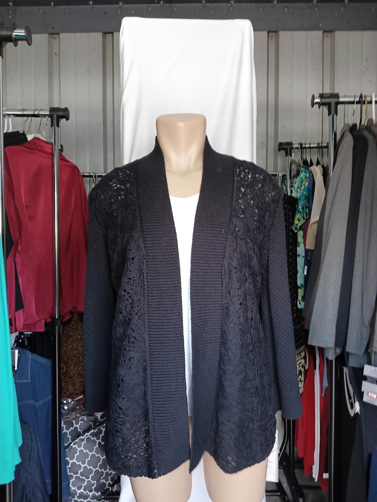 Designer Peter Nygård Women's Black Open Cardigan - Size M Size M / US 6-8 / IT 42-44 - 1 Thumbnail