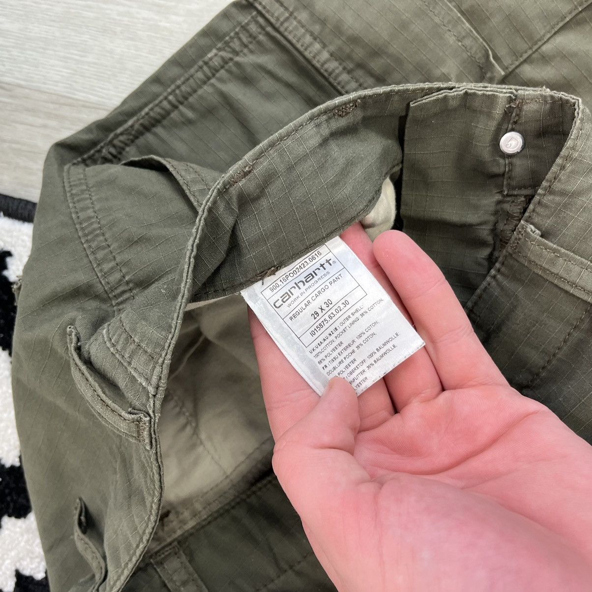 Carhartt VINTAGE CARHARTT REGULAR CARGO KHAKI PANTS 29x30 Size US 29 - 7 Thumbnail