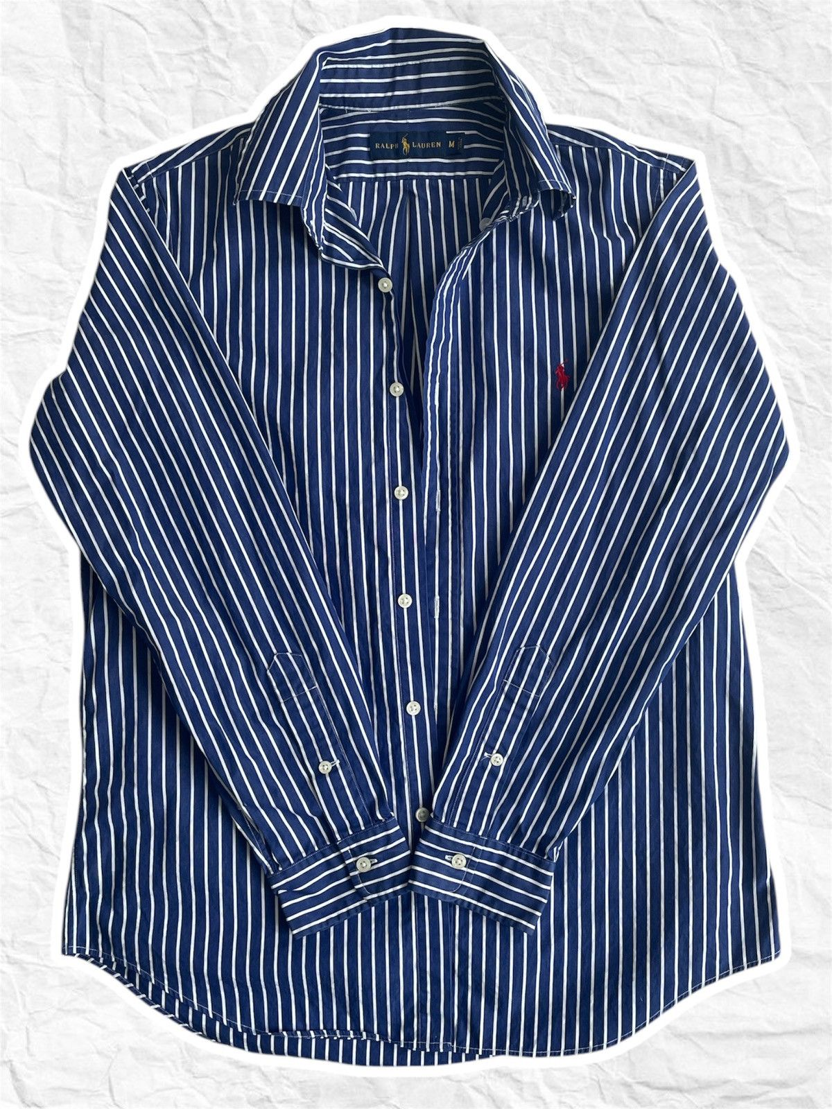 Ralph Lauren Blue pinstripes Ralph Lauren Medium Men Button Up Size US M / EU 48-50 / 2 - 1 Thumbnail