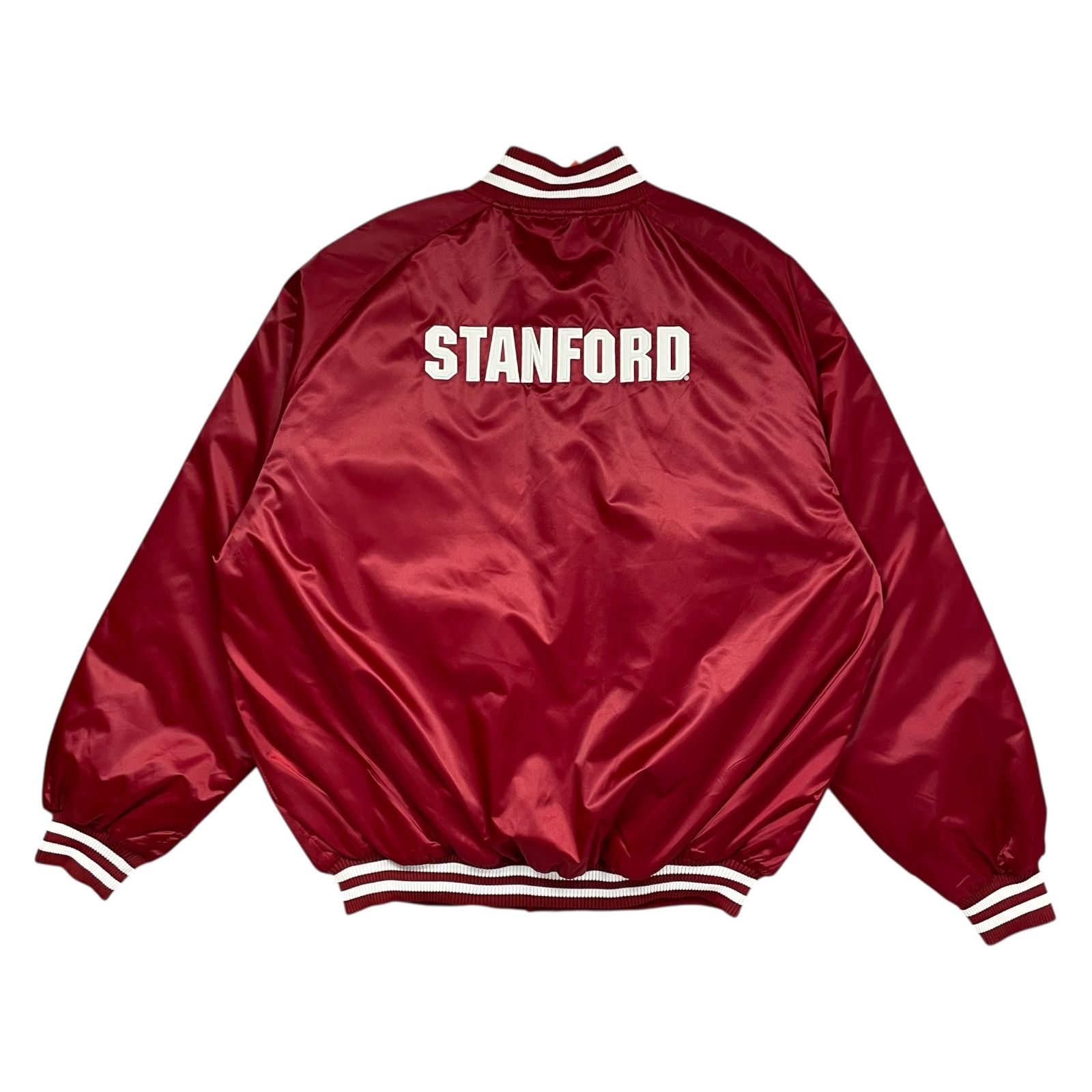 NCAA VTG 00s STANFORD CARDINAL NIKE TEAM SATIN BOMBER JACKET XL Size US XL / EU 56 / 4 - 2 Thumbnail