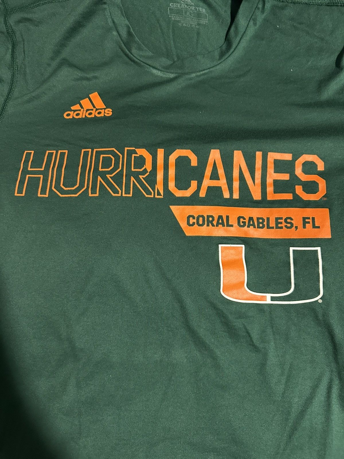 Adidas × NCAA University of Miami Hurricanes Creator tee shirt size large Size US L / EU 52-54 / 3 - 3 Thumbnail
