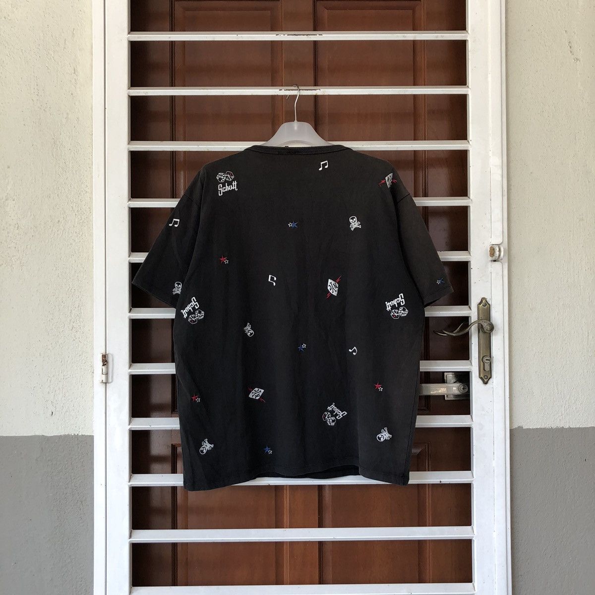 Schott × Vintage Schott N.Y.C. Allover emrbrodery dice oversized tshirt Size US XL / EU 56 / 4 - 6 Thumbnail
