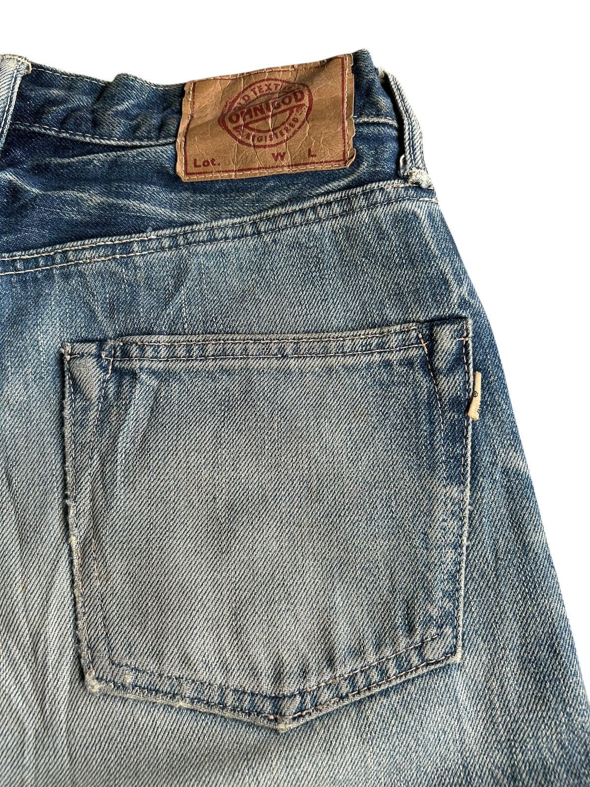 Japanese Brand × Kapital × Vintage Omnigod Selvedge Distressed Denim Jeans Size US 30 / EU 46 - 9 Thumbnail