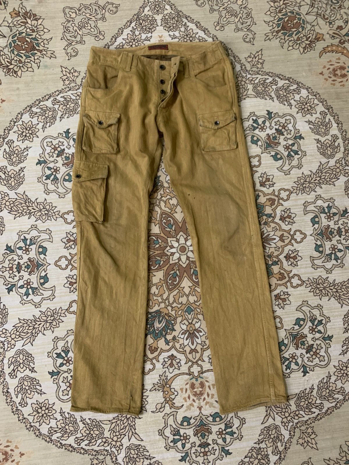 Japanese Brand × Johnbull × Vintage VINTAGE JOHN BULL KOJIMA JAPAN DENIM CARGO Size US 32 / EU 48 - 1 Thumbnail