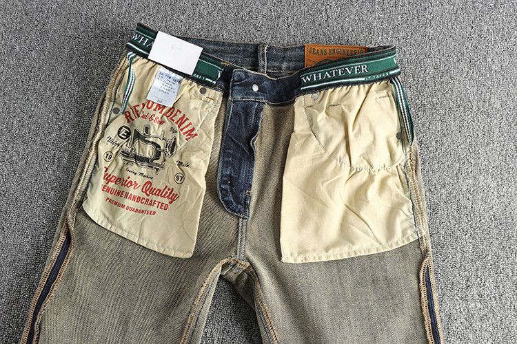 Japanese Brand × Jean × Vintage Splicing Wash Retro Old Jeans Size US 36 / EU 52 - 7 Thumbnail
