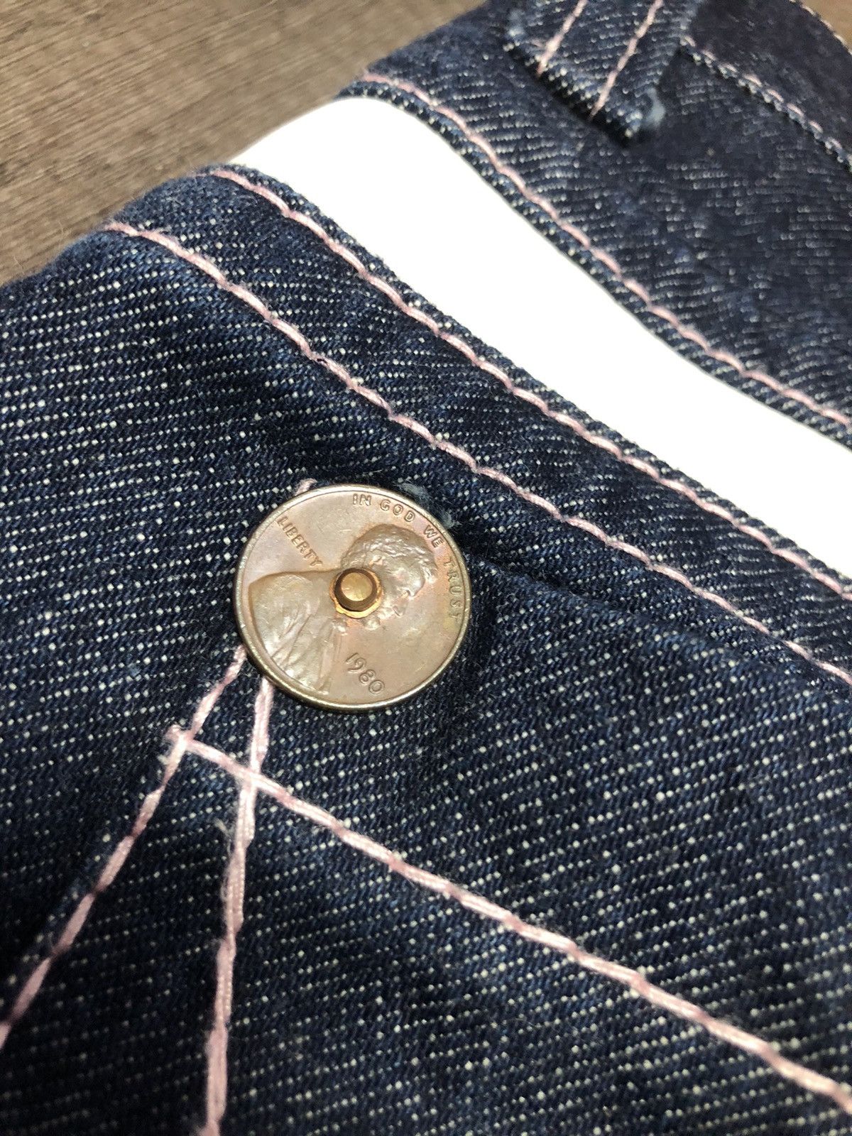 Designer × Japanese Brand × Vintage Vintage Chopper Tooth Denim Jeans Rare Design Unisex Size US 30 / EU 46 - 14 Thumbnail